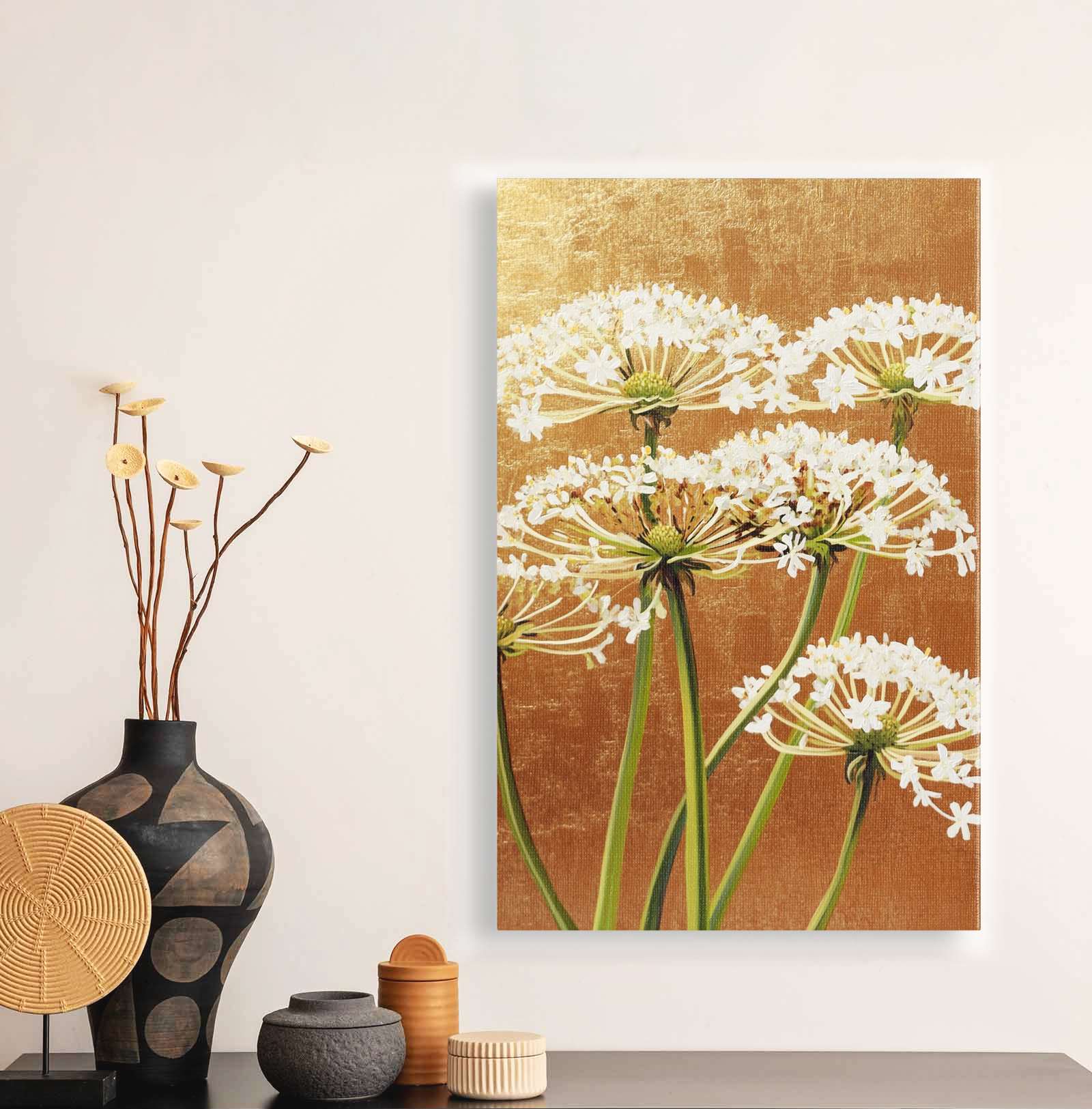 Quadro Decorativo em Tela 45x70cm - Arte Multicolor em Madeira de Pinho Natural