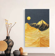 Quadro Decorativo em Tela 45x70cm - Arte Multicolor em Madeira de Pinho Natural