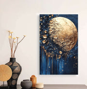 Quadro Decorativo em Tela 45x70cm - Arte Multicolor em Madeira de Pinho Natural