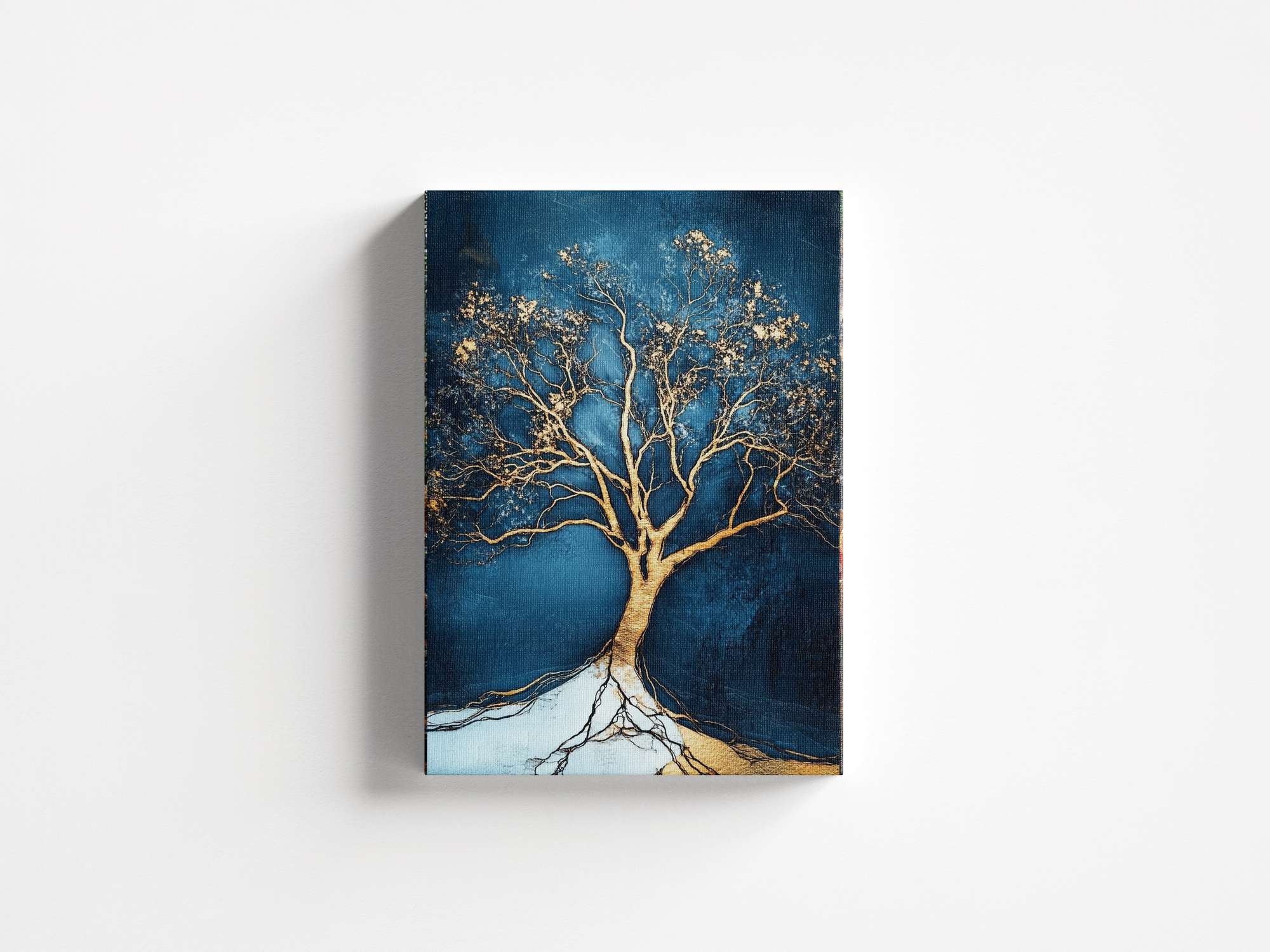 Quadro Decorativo em Tela 45x70cm - Arte Multicolor em Madeira de Pinho Natural