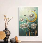 Quadro Decorativo em Tela 45x70cm - Arte Multicolor em Madeira de Pinho Natural