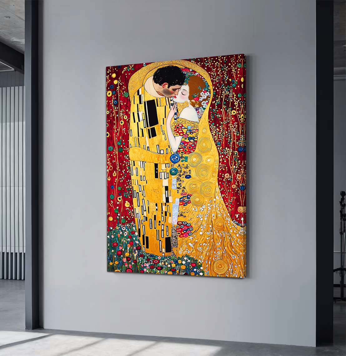 Quadro Decorativo em Tela 45x70cm - Arte Multicolor em Madeira de Pinho Natural