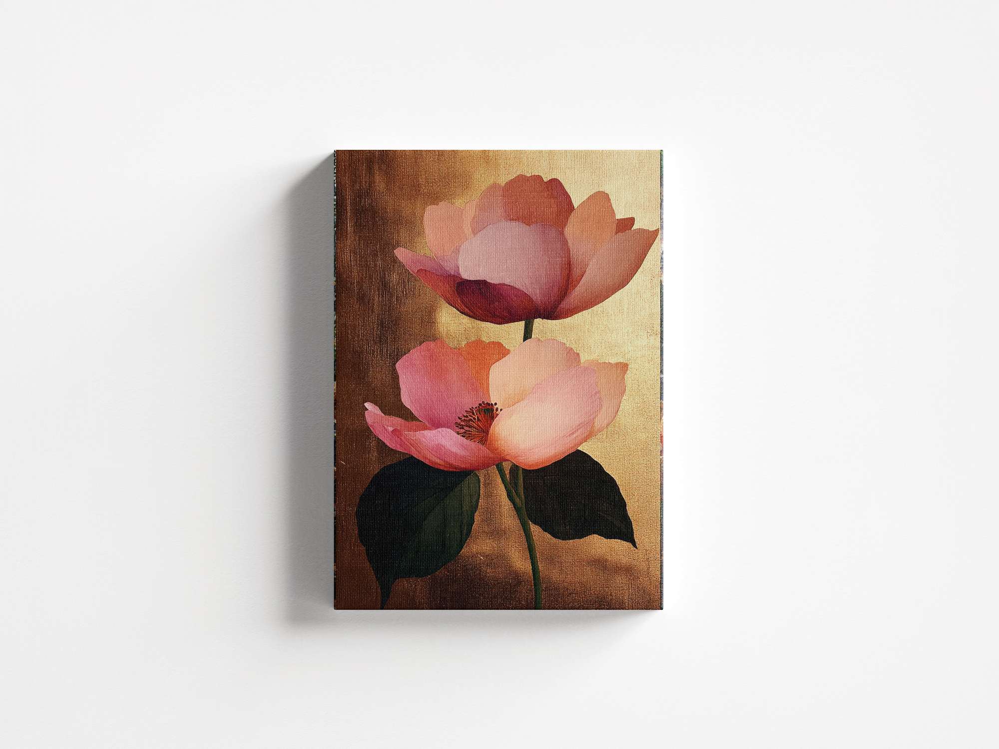 Quadro Decorativo em Tela 45x70cm - Arte Multicolor em Madeira de Pinho Natural