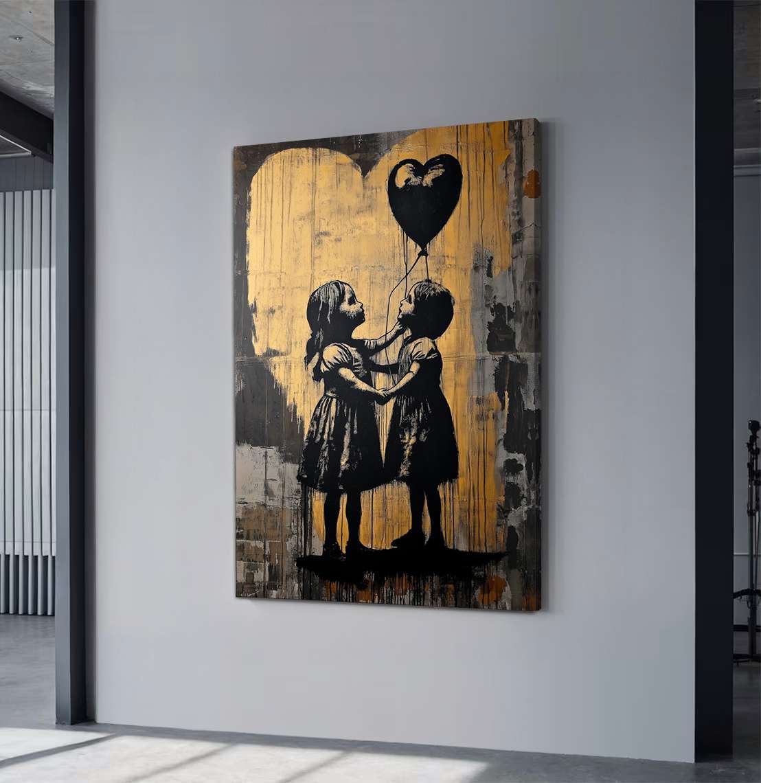 Quadro Decorativo em Tela 45x70cm - Arte Multicolor em Madeira de Pinho Natural