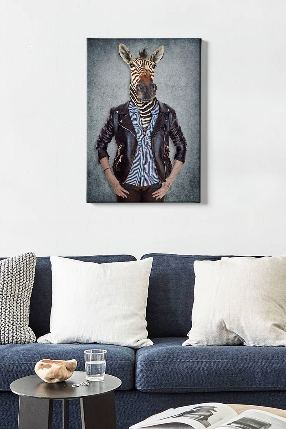 Impressionante pintura decorativa em tela, 50 x 70 cm | 100% tela, 100% moldura de madeira (3 cm de espessura) | Perfeita para amantes de decoração e arte