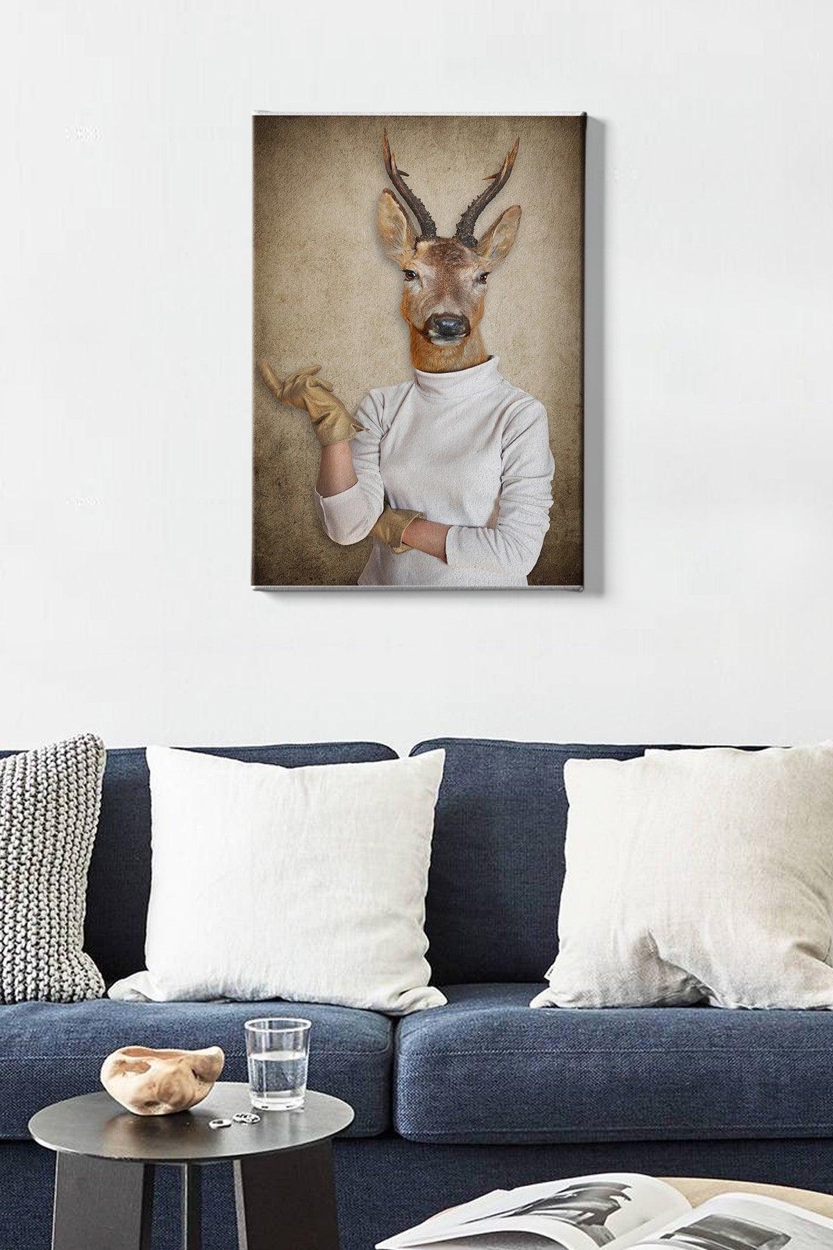 Impressionante pintura decorativa em tela, 50 x 70 cm | 100% tela, 100% moldura de madeira (3 cm de espessura) | Perfeita para amantes de decoração e arte