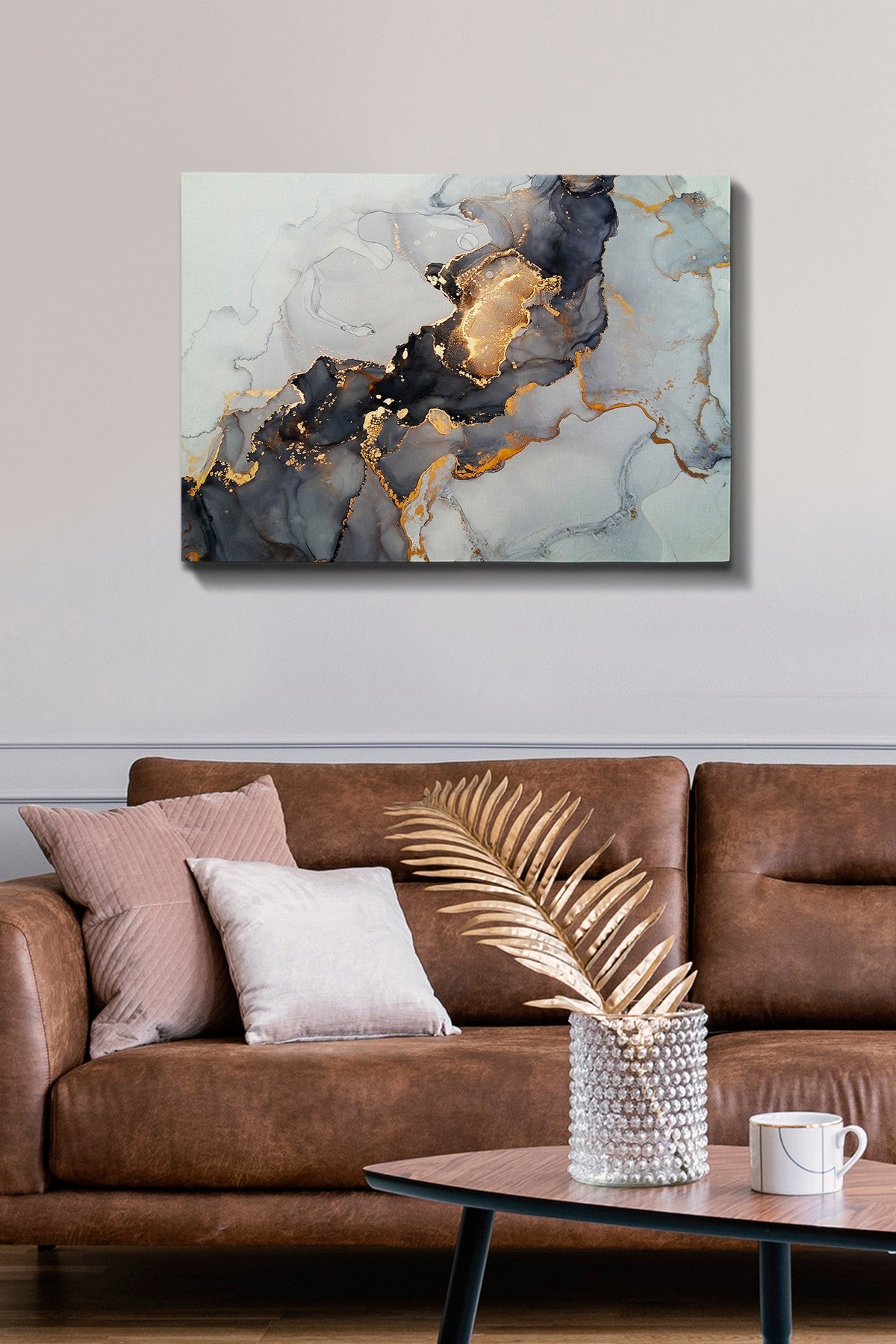Pintura decorativa em tela – 50 x 70 cm – madeira – 100% tela