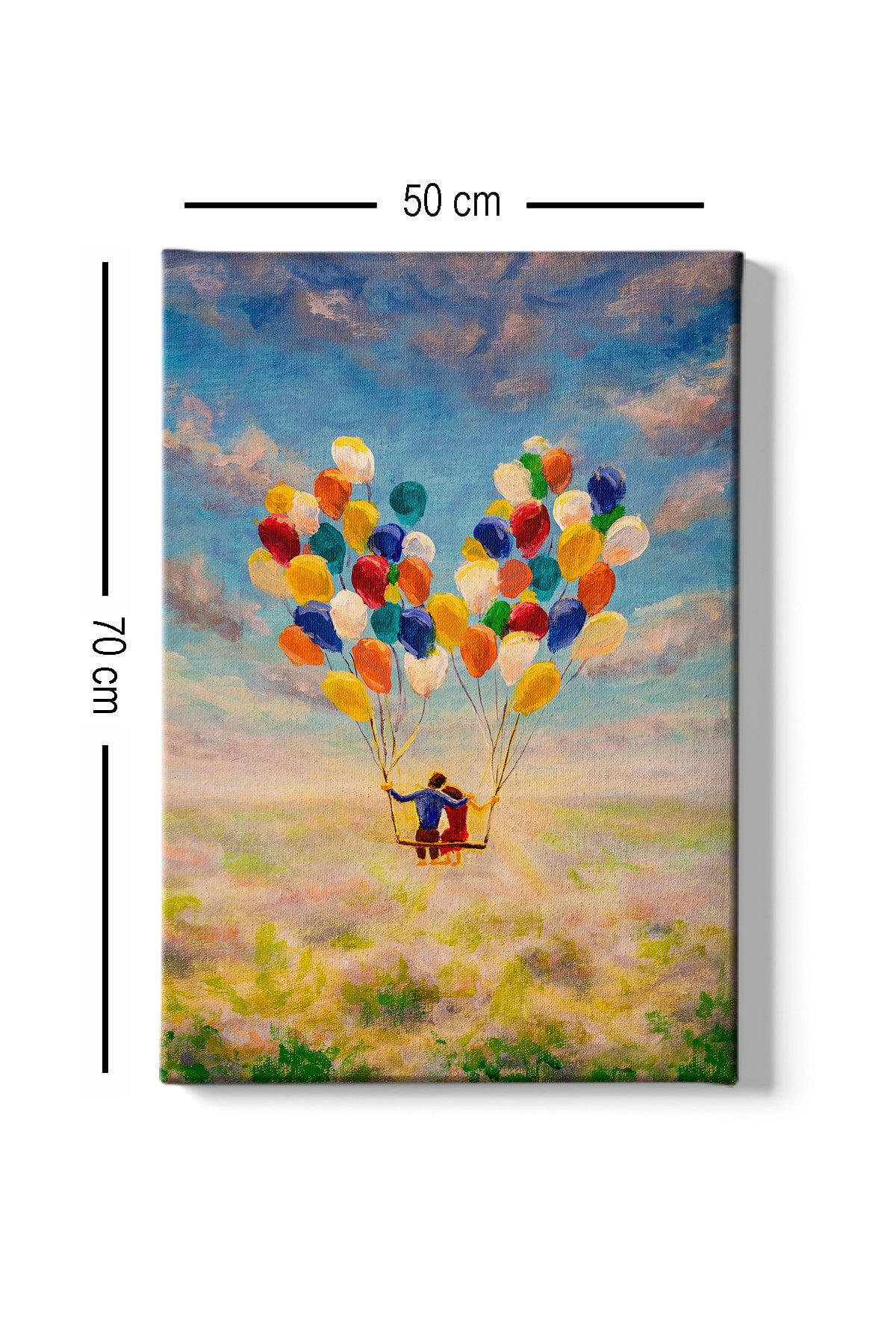 Pintura decorativa em tela – 50 x 70 cm – moldura de madeira – 100% tela