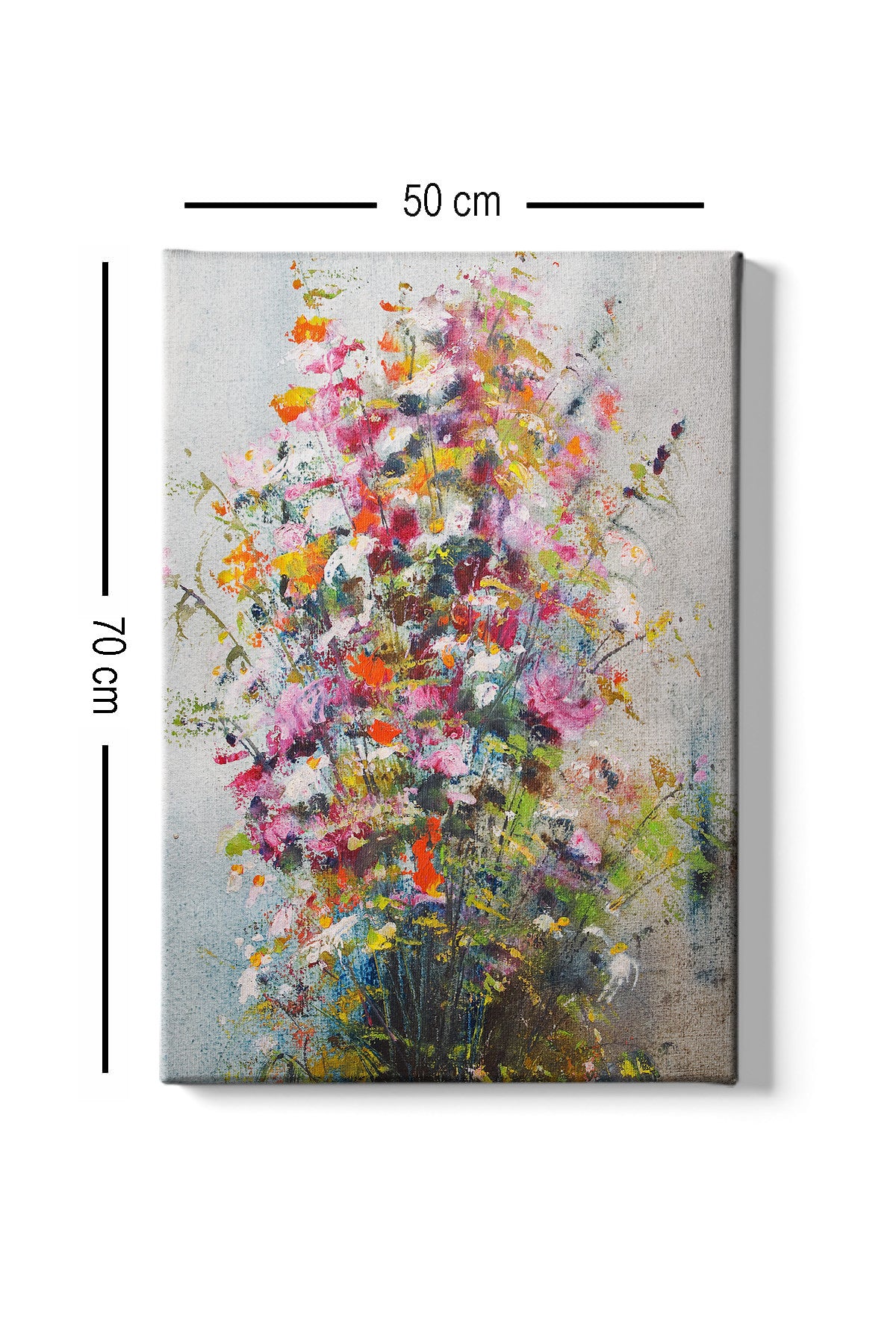 Pintura decorativa em tela – 50 x 70 cm – madeira – 100% tela, 100% moldura de madeira