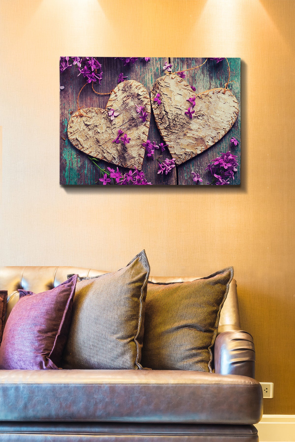 Impressionante pintura decorativa em tela, 50 x 70 cm | 100% tela, 100% moldura de madeira (3 cm de espessura) | Perfeita para amantes de decoração e arte
