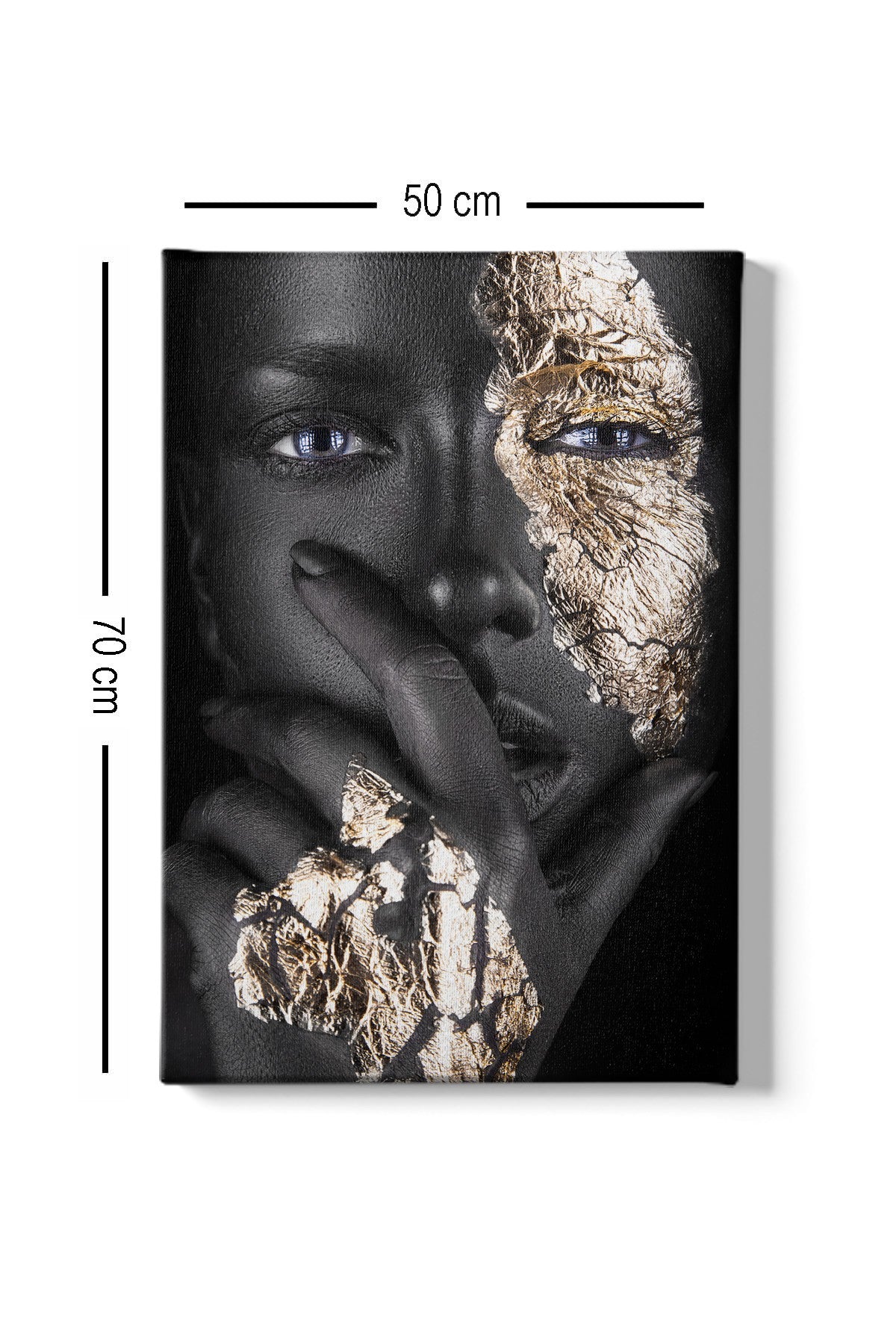 Pintura decorativa em tela – 50 x 70 cm – moldura de madeira – 100% tela