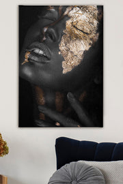 Impressionante pintura decorativa em tela, 50 x 70 cm | 100% tela, moldura de madeira com 3 cm de espessura | Perfeito para amantes de decoração e arte, artista anônimo