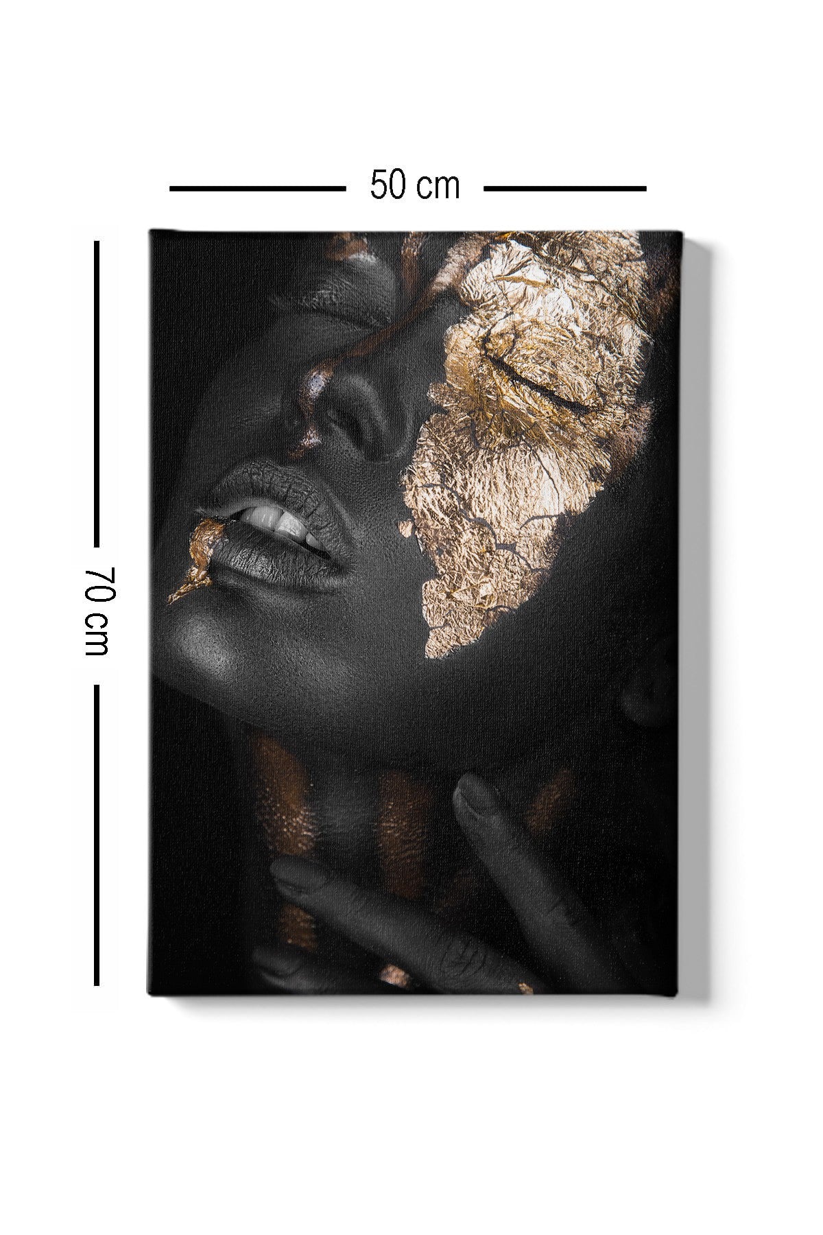 Impressionante pintura decorativa em tela, 50 x 70 cm | 100% tela, moldura de madeira com 3 cm de espessura | Perfeito para amantes de decoração e arte, artista anônimo
