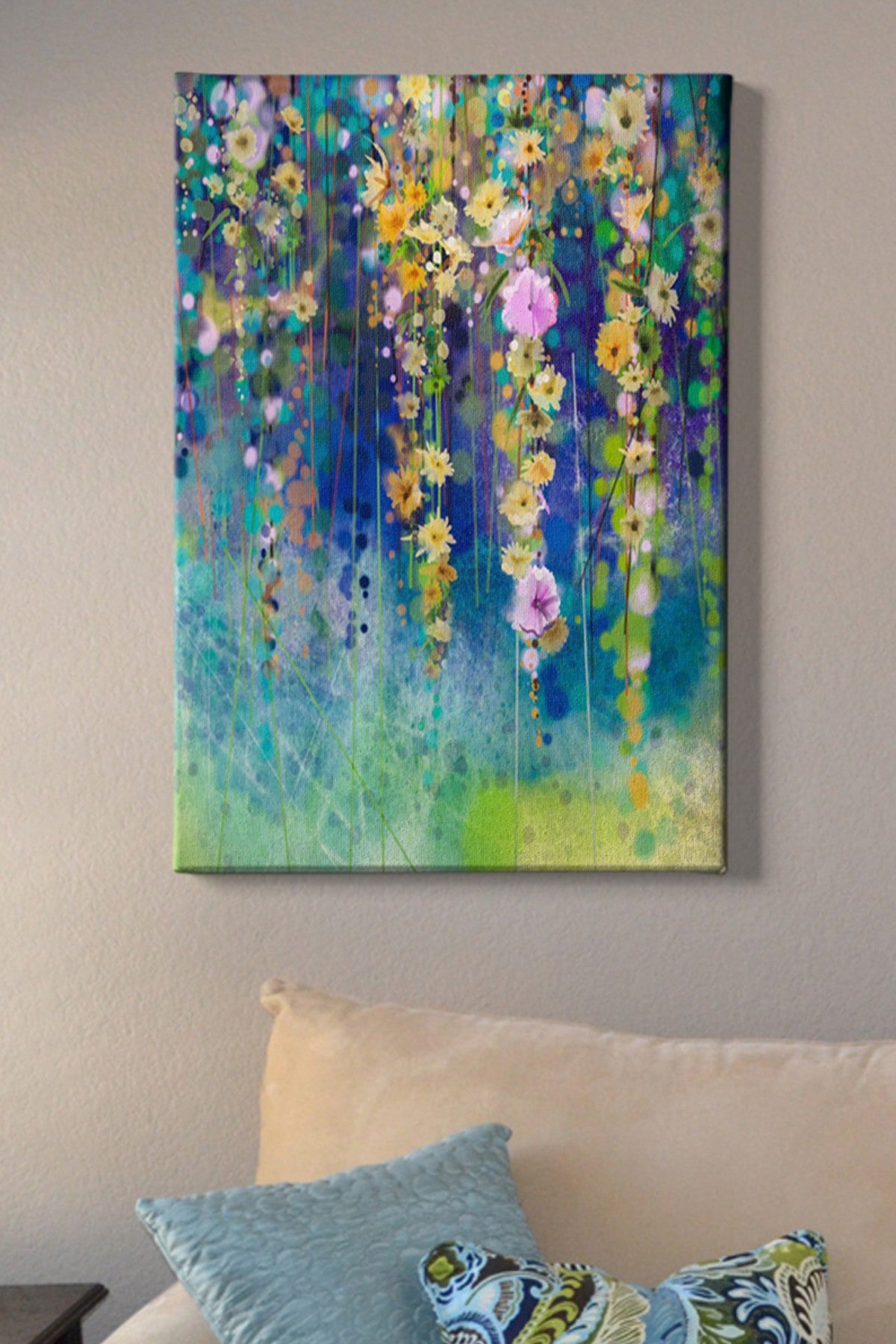 Impressionante pintura decorativa em tela, 50 x 70 cm | 100% tela, 100% moldura de madeira (3 cm de espessura) | Perfeita para amantes de decoração e arte