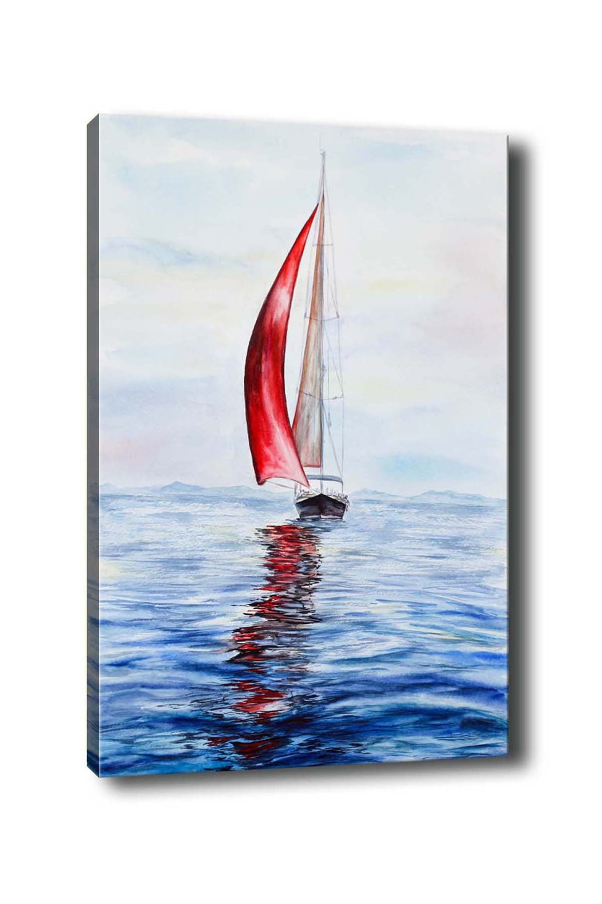 Pintura decorativa em tela – 50 x 70 cm – moldura de madeira