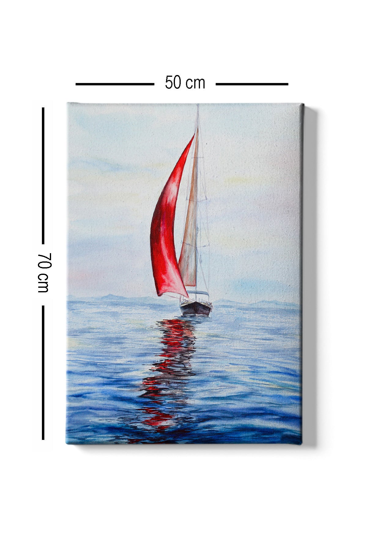 Pintura decorativa em tela – 50 x 70 cm – moldura de madeira