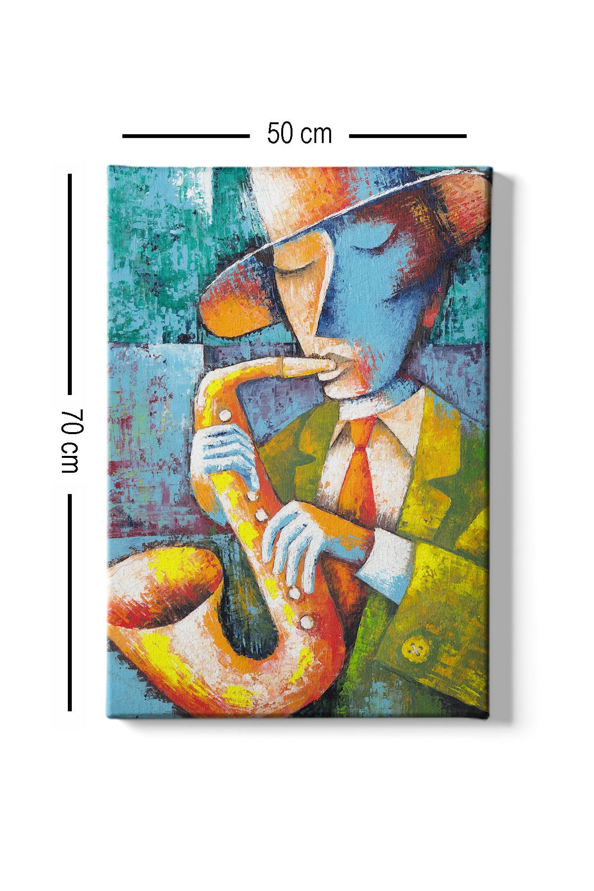 Impressionante pintura decorativa em tela, 50 x 70 cm | 100% tela, 100% moldura de madeira (3 cm de espessura) | Perfeita para amantes de decoração e arte