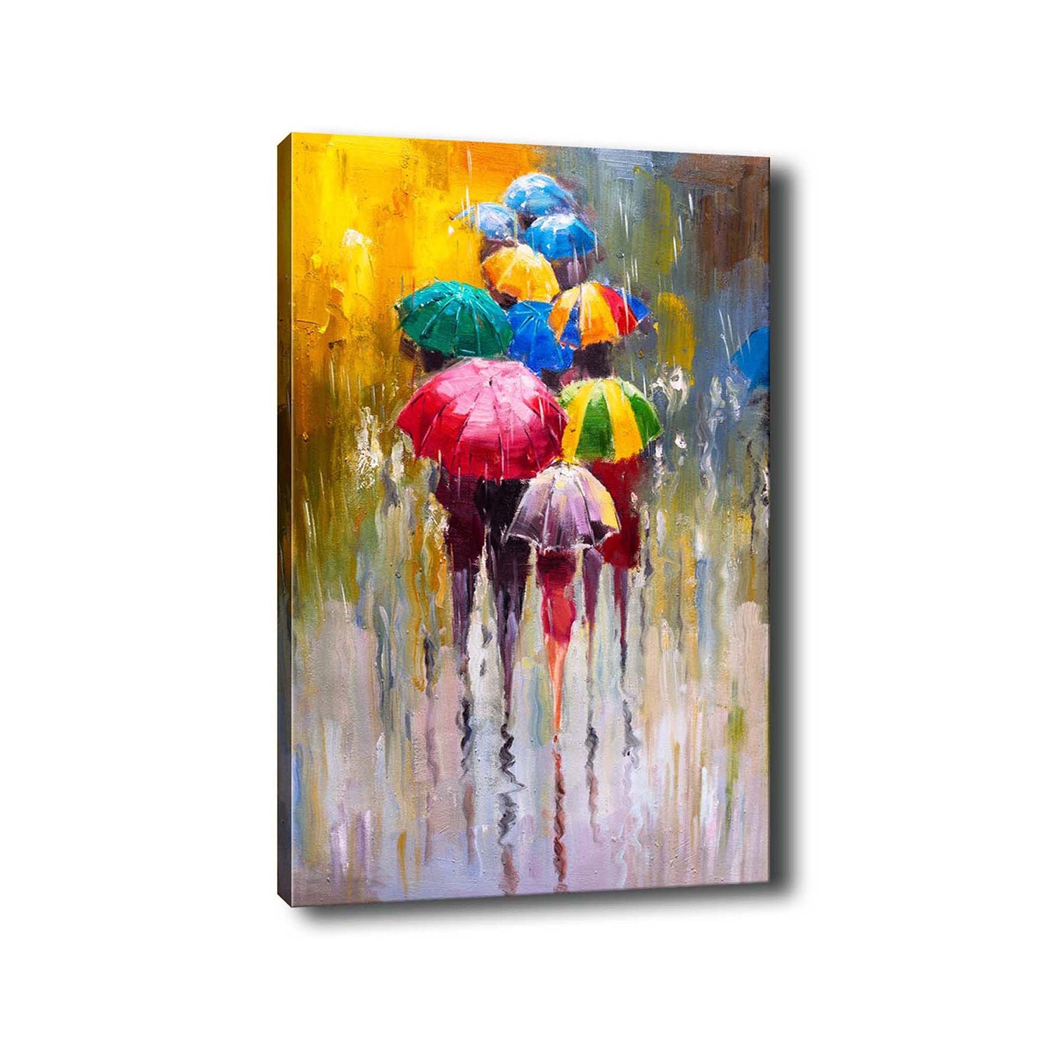 Impressionante pintura decorativa em tela, 50 x 70 cm | 100% tela, moldura de madeira com 3 cm de espessura | Perfeito para amantes de decoração e arte, artista anônimo