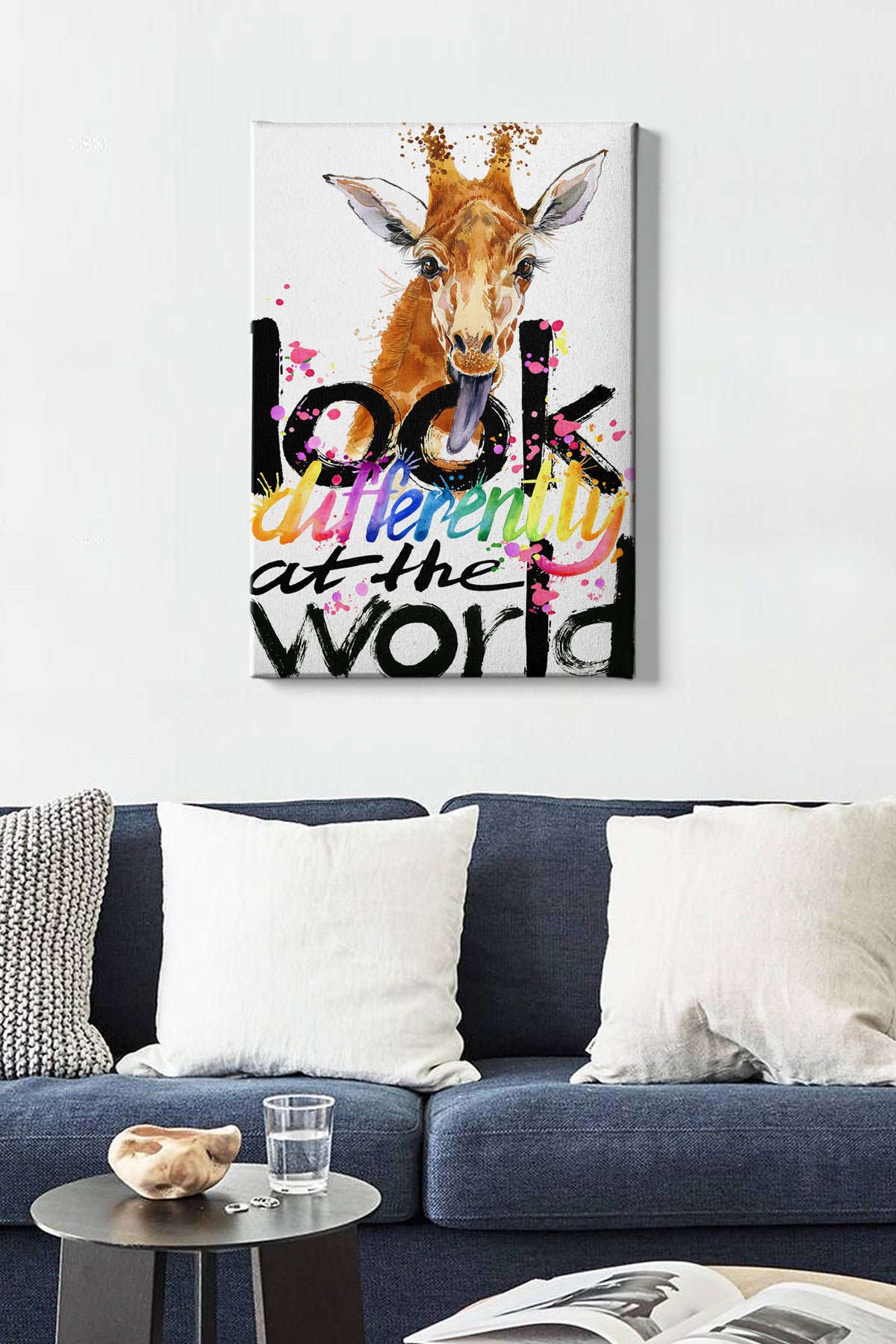 Impressionante pintura decorativa em tela, 50 x 70 cm | 100% tela, 100% moldura de madeira (3 cm de espessura) | Perfeita para amantes de decoração e arte