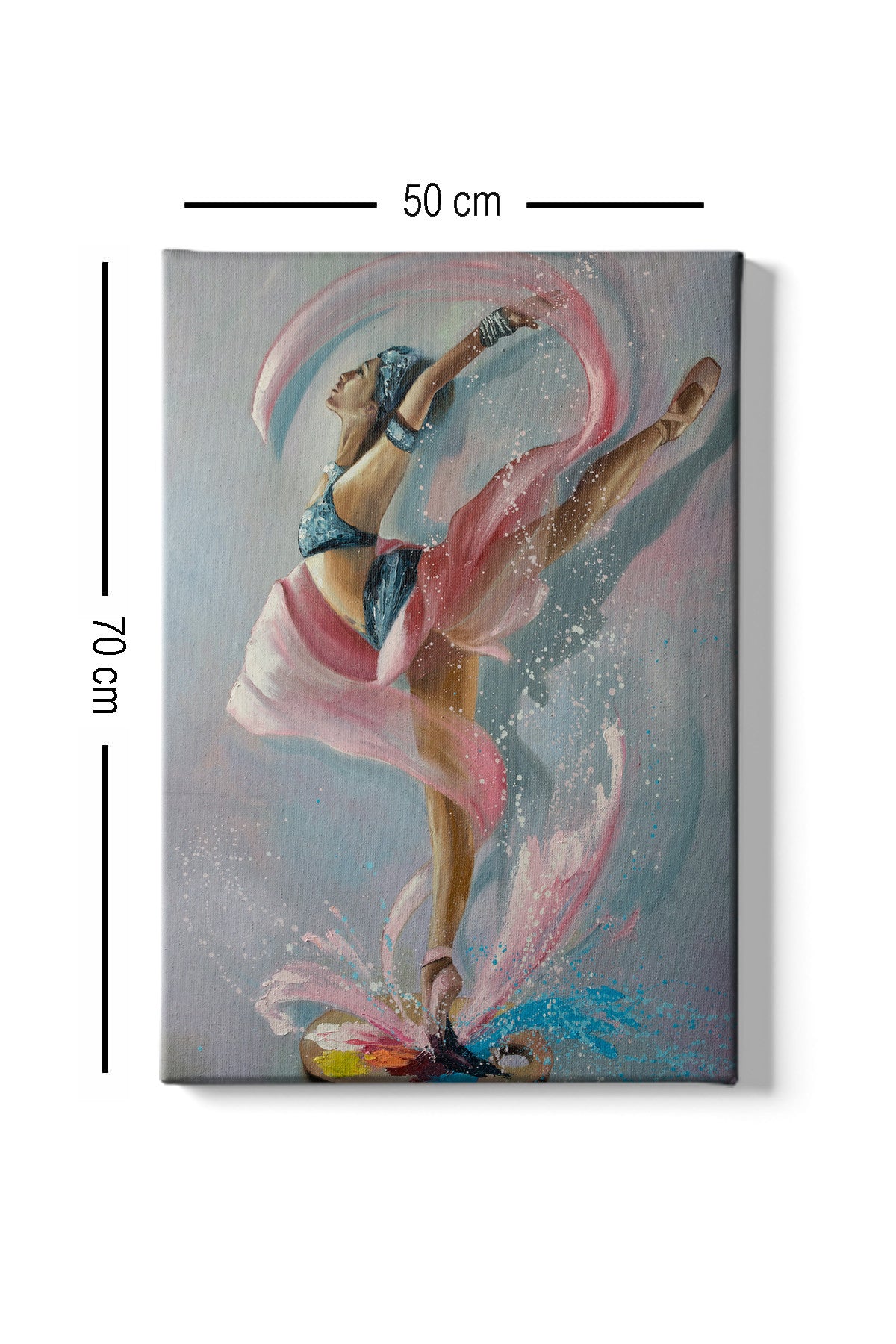 Impressionante pintura decorativa em tela, 50 x 70 cm | 100% tela, 100% moldura de madeira (3 cm de espessura) | Perfeita para amantes de decoração e arte