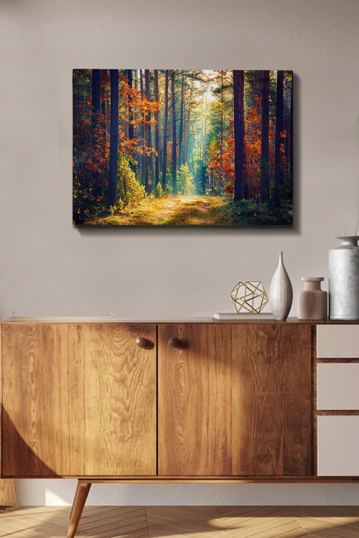 Impressionante pintura decorativa em tela, 50 x 70 cm | 100% tela, 100% moldura de madeira (3 cm de espessura) | Perfeita para amantes de decoração e arte