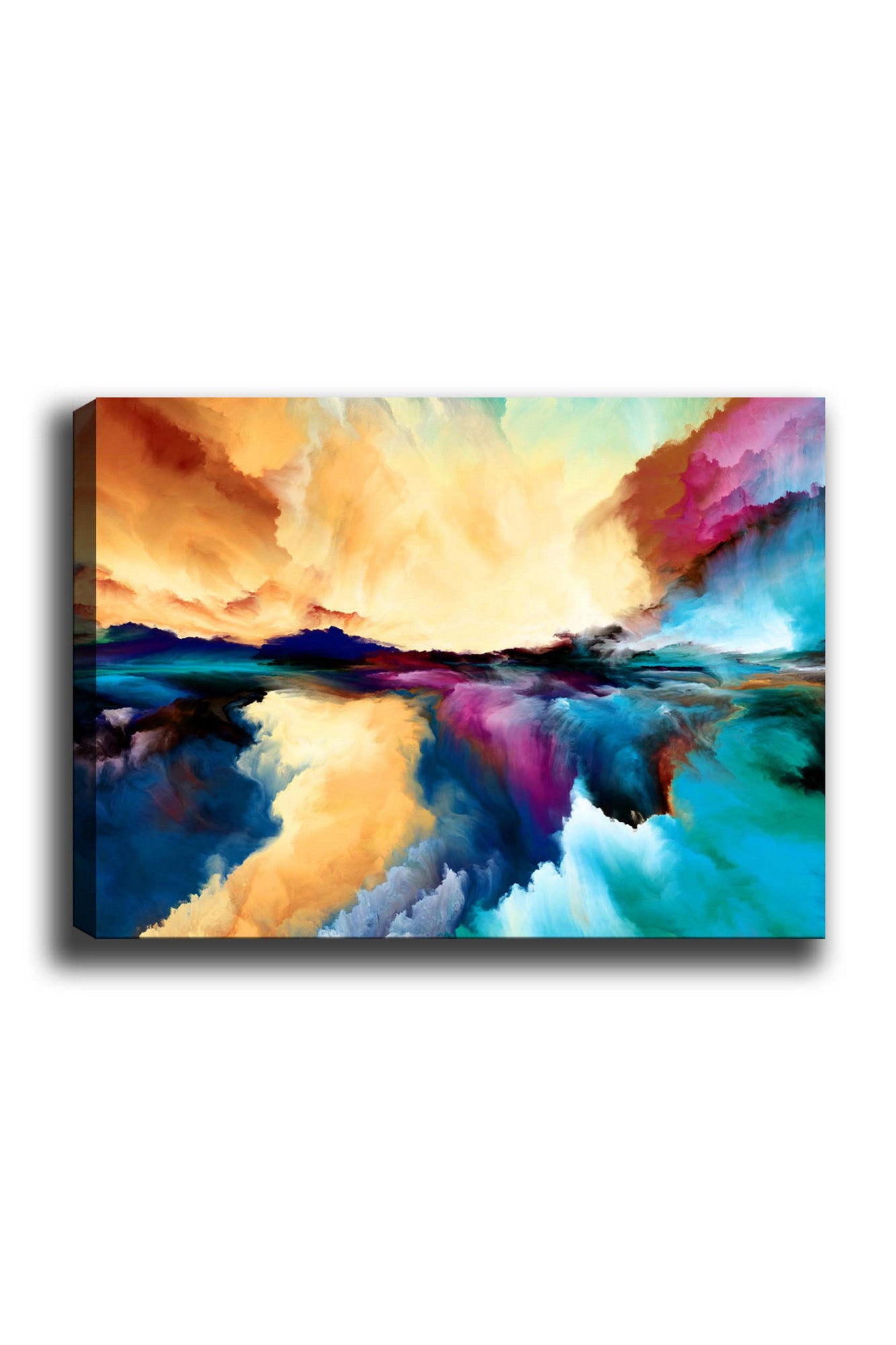 Impressionante pintura decorativa em tela, 70 x 100 cm | 100% tela, 100% moldura de madeira (3 cm de espessura) | Perfeito para amantes de decoração e arte, artista anônimo