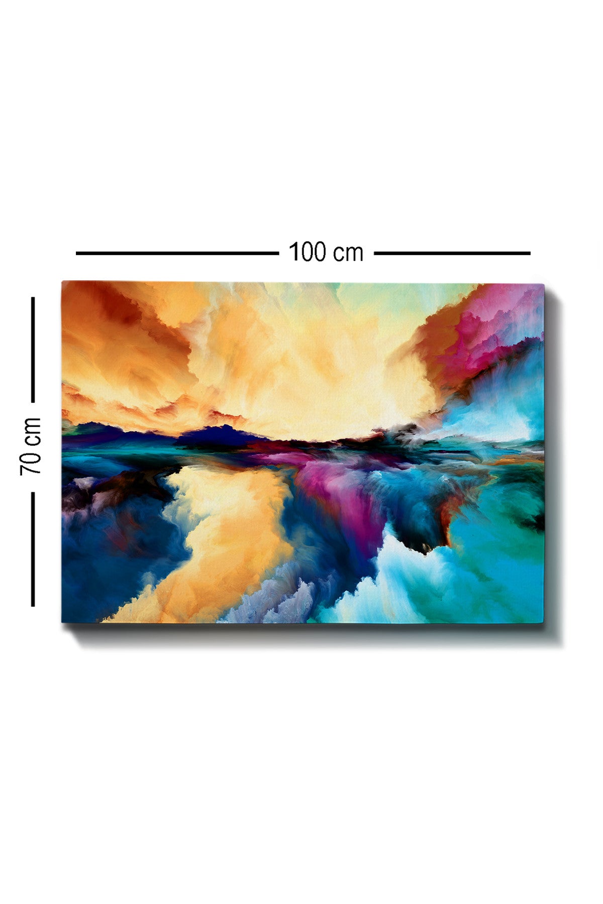 Impressionante pintura decorativa em tela, 70 x 100 cm | 100% tela, 100% moldura de madeira (3 cm de espessura) | Perfeito para amantes de decoração e arte, artista anônimo