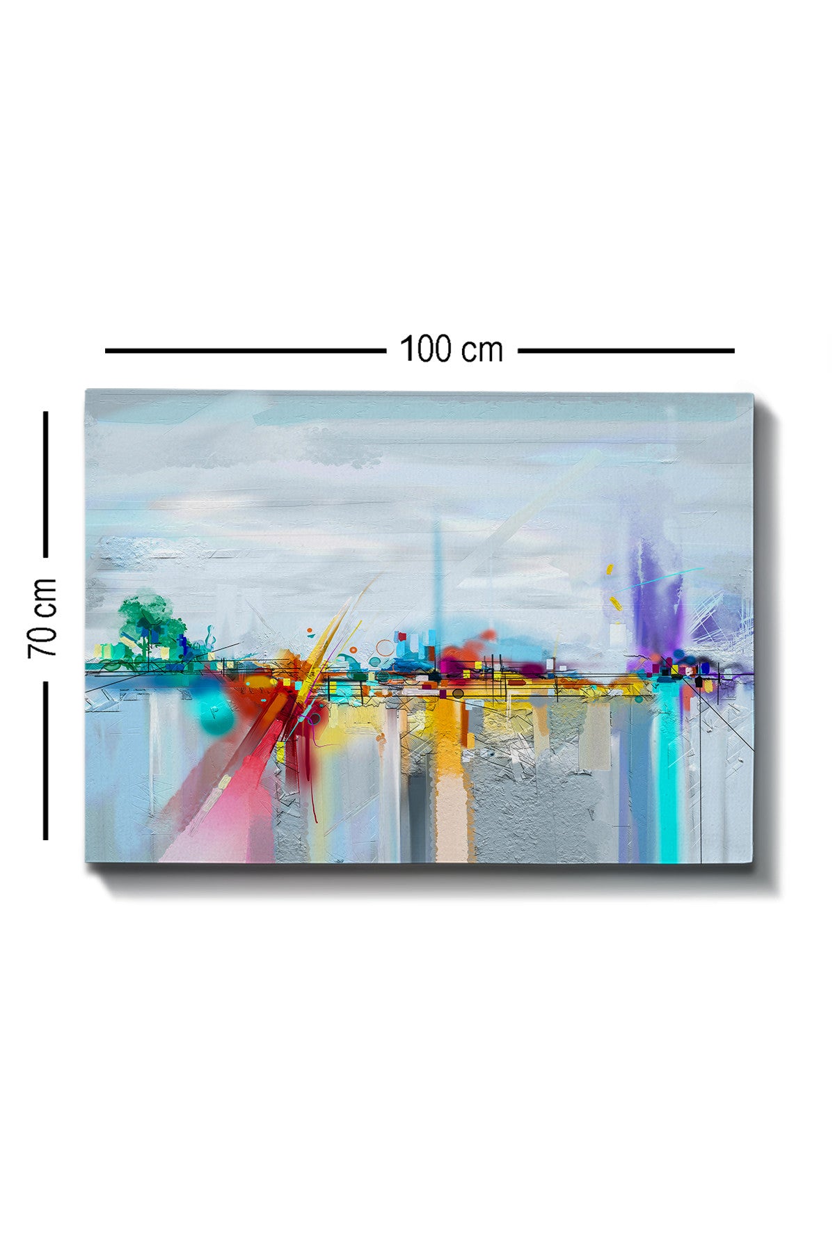 Impressionante pintura decorativa em tela, 70 x 100 cm | 100% tela, 100% moldura de madeira (3 cm de espessura) | Perfeito para amantes de decoração e arte