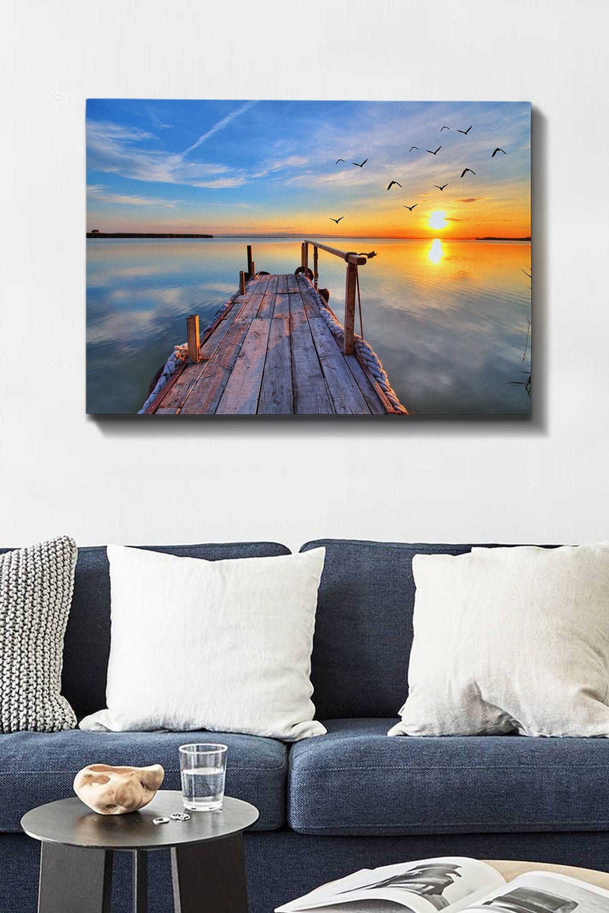 Impressionante pintura decorativa em tela, 70 x 100 cm | 100% tela, 100% moldura de madeira (3 cm de espessura) | Perfeito para amantes de decoração e arte