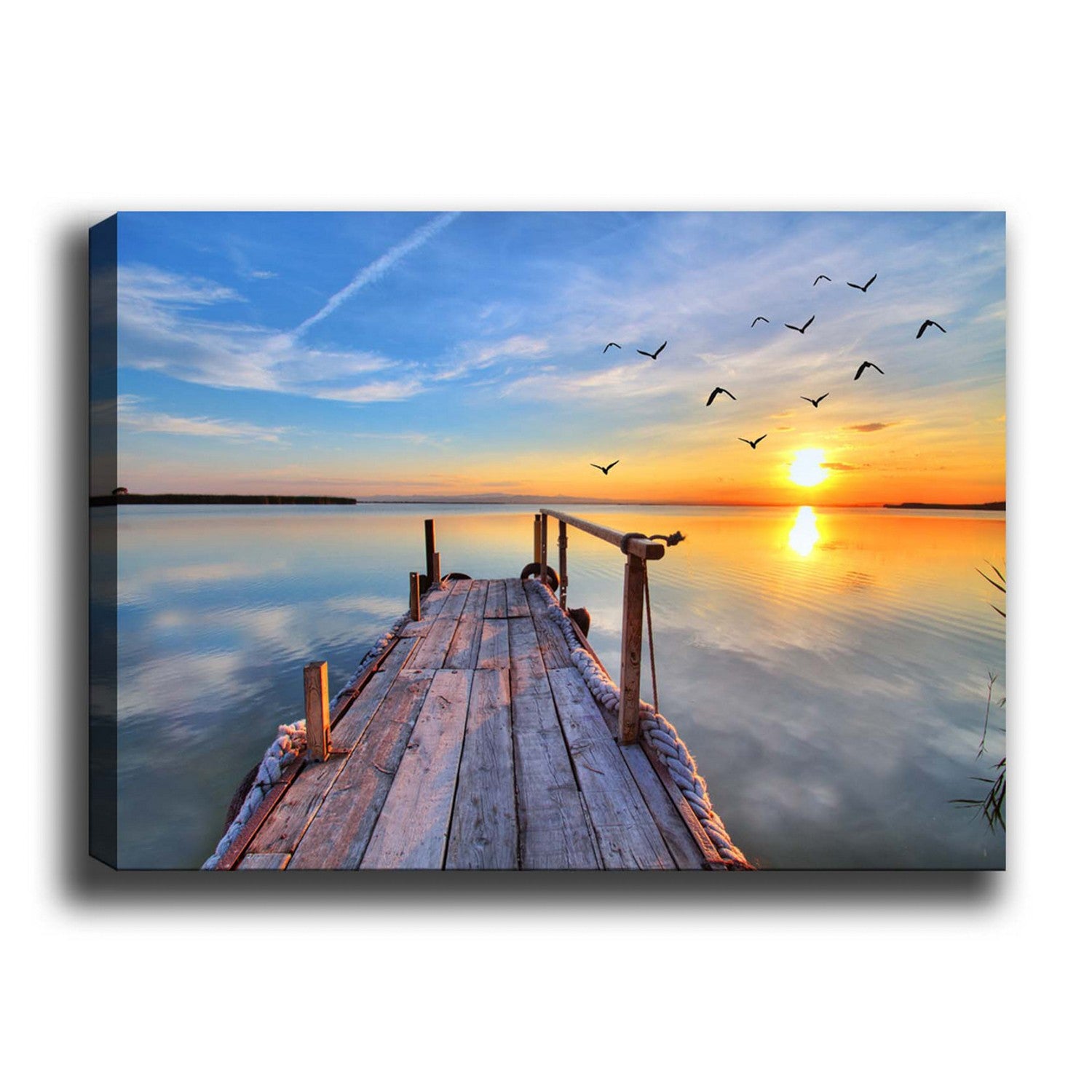 Impressionante pintura decorativa em tela, 70 x 100 cm | 100% tela, 100% moldura de madeira (3 cm de espessura) | Perfeito para amantes de decoração e arte