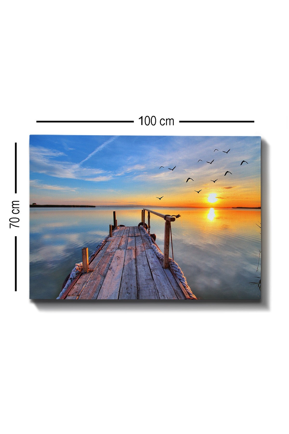 Impressionante pintura decorativa em tela, 70 x 100 cm | 100% tela, 100% moldura de madeira (3 cm de espessura) | Perfeito para amantes de decoração e arte