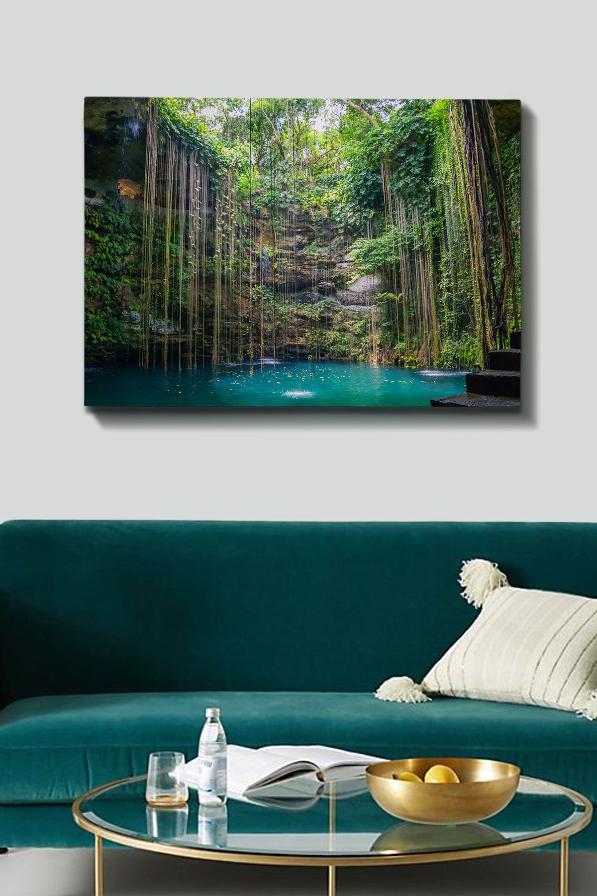 Impressionante pintura decorativa em tela, 70 x 100 cm | 100% tela, 100% moldura de madeira (3 cm de espessura) | Perfeito para amantes de decoração e arte