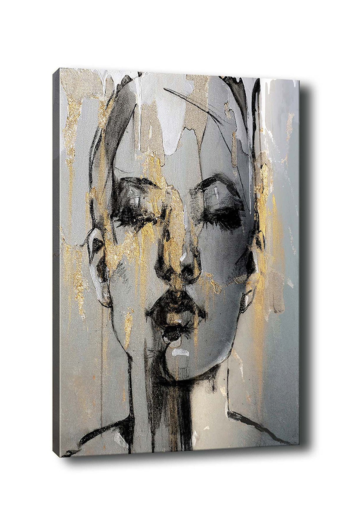 Impressionante pintura decorativa em tela, 70 x 100 cm | 100% tela, 100% moldura de madeira (3 cm de espessura) | Perfeito para amantes de decoração e arte, artista anônimo