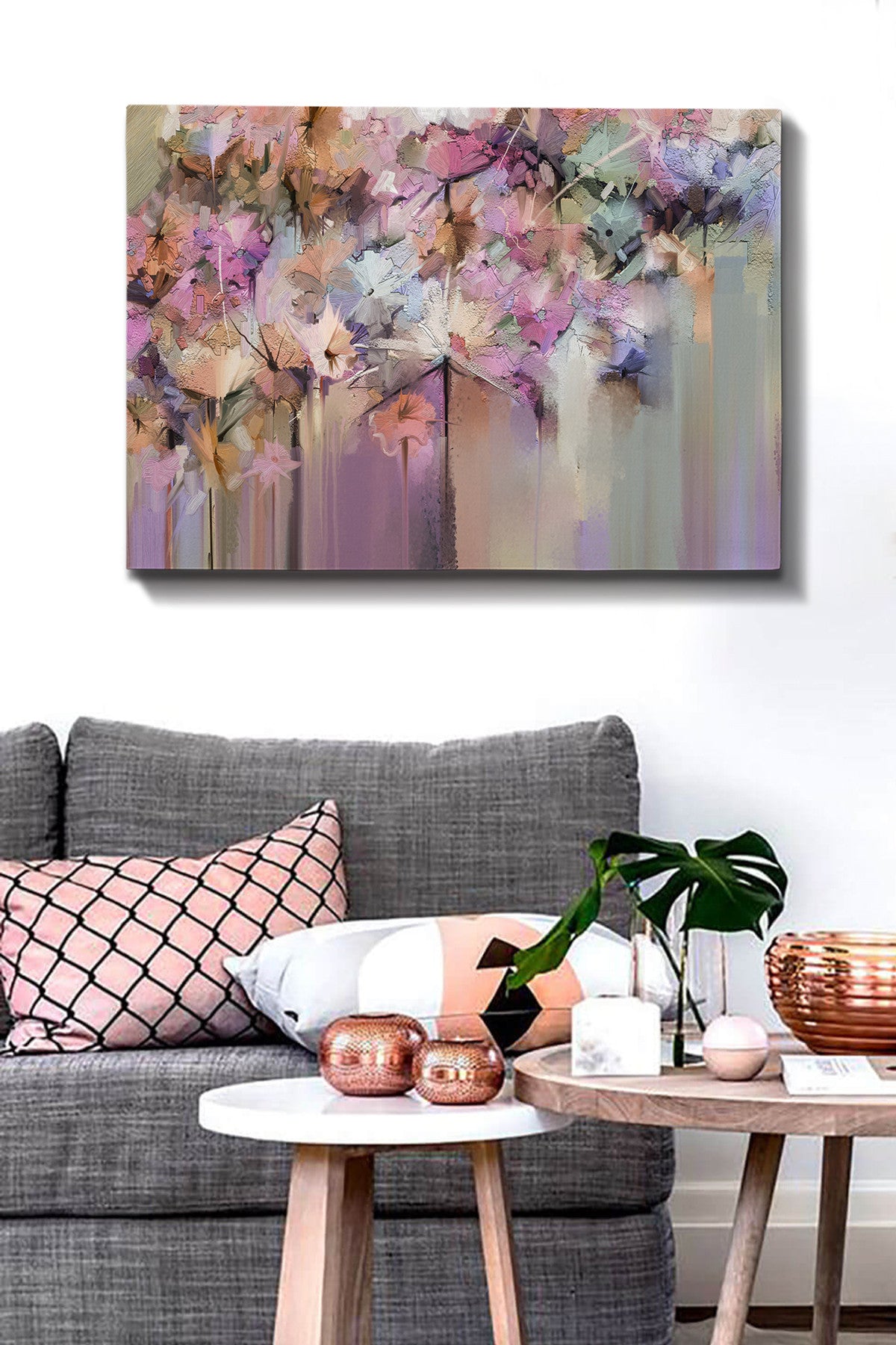 Impressionante pintura decorativa em tela, 70 x 100 cm | 100% tela, 100% moldura de madeira (3 cm de espessura) | Perfeito para amantes de decoração e arte, artista anônimo