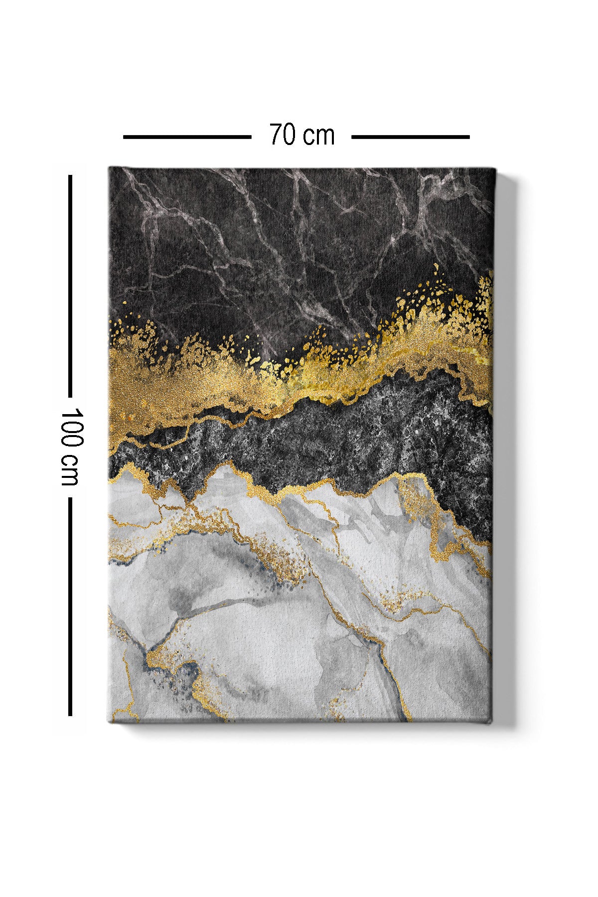 Impressionante pintura decorativa em tela, 70 x 100 cm | 100% tela, 100% moldura de madeira (3 cm de espessura) | Perfeito para amantes de decoração e arte