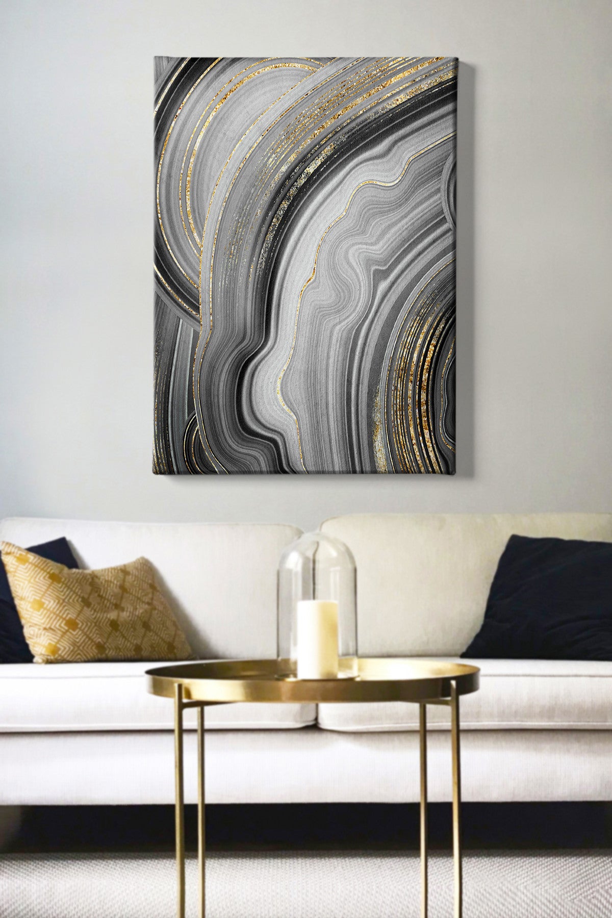 Impressionante pintura decorativa em tela, 70 x 100 cm | 100% tela, 100% moldura de madeira (3 cm de espessura) | Perfeito para amantes de decoração e arte