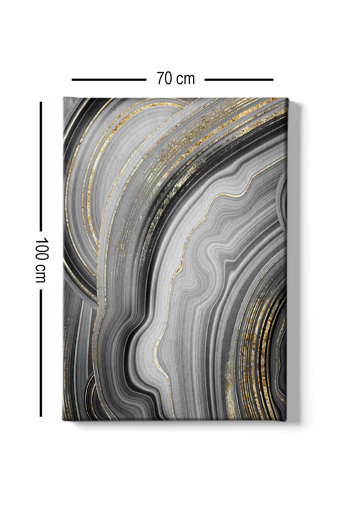 Impressionante pintura decorativa em tela, 70 x 100 cm | 100% tela, 100% moldura de madeira (3 cm de espessura) | Perfeito para amantes de decoração e arte