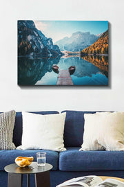 Impressionante pintura decorativa em tela, 70 x 100 cm | 100% tela, 100% moldura de madeira (3 cm de espessura) | Perfeito para amantes de decoração e arte