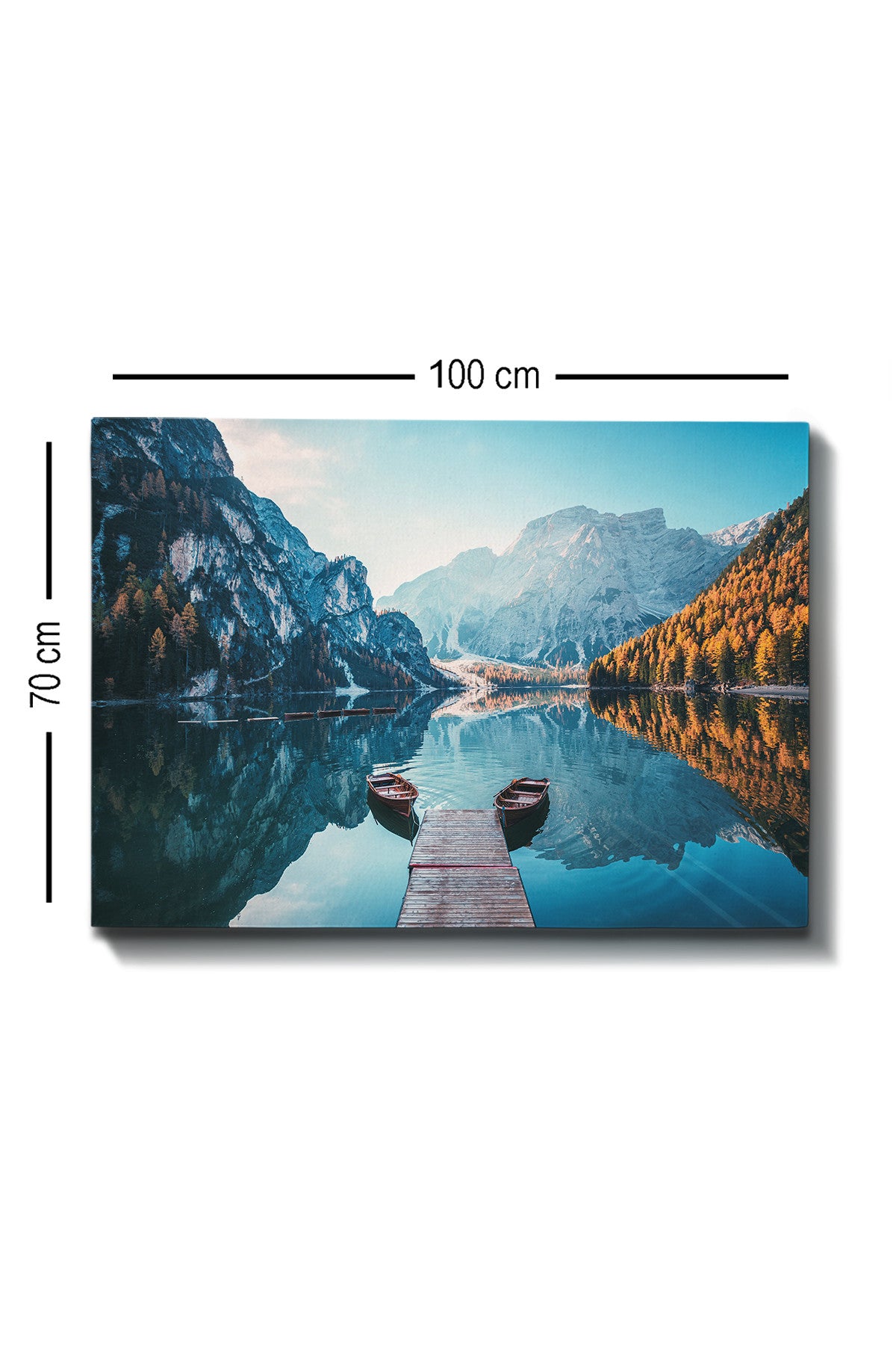 Impressionante pintura decorativa em tela, 70 x 100 cm | 100% tela, 100% moldura de madeira (3 cm de espessura) | Perfeito para amantes de decoração e arte
