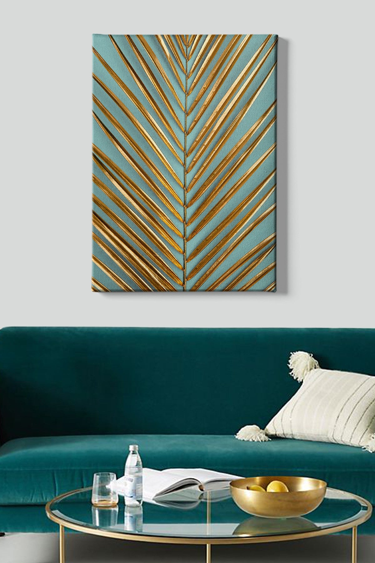 Impressionante pintura decorativa em tela, 70 x 100 cm | 100% tela, 100% moldura de madeira (3 cm de espessura) | Perfeito para amantes de decoração e arte