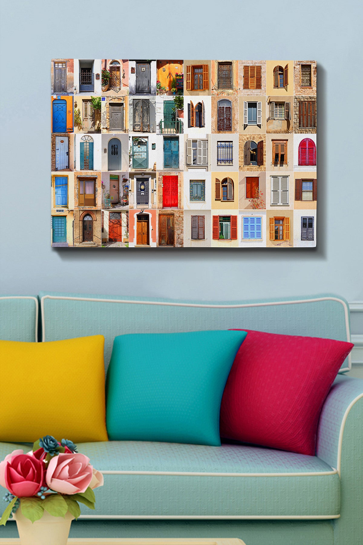 Impressionante pintura decorativa em tela, 70 x 100 cm | 100% tela, 100% moldura de madeira (3 cm de espessura) | Perfeito para amantes de decoração e arte