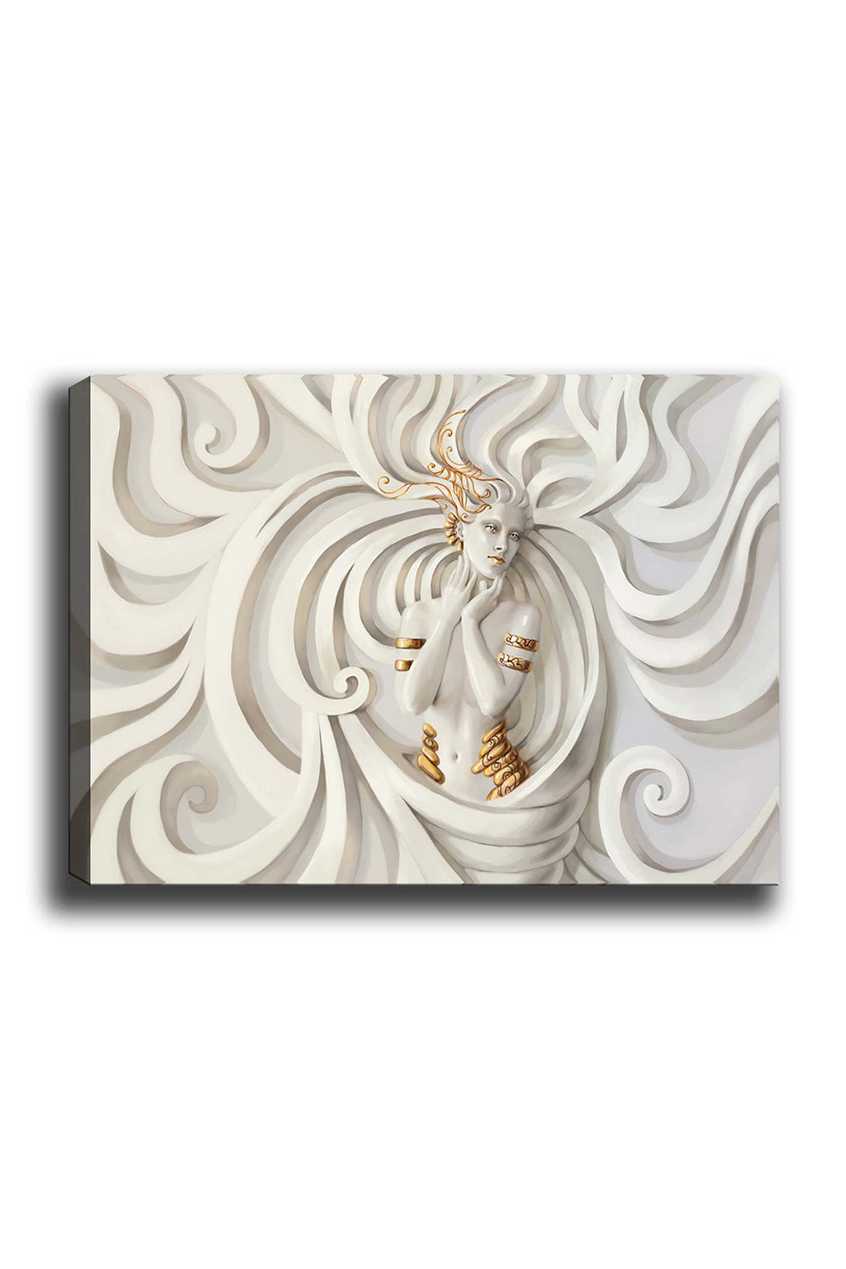 Impressionante pintura decorativa em tela, 70 x 100 cm | 100% tela, 100% moldura de madeira (3 cm de espessura) | Perfeito para amantes de decoração e arte