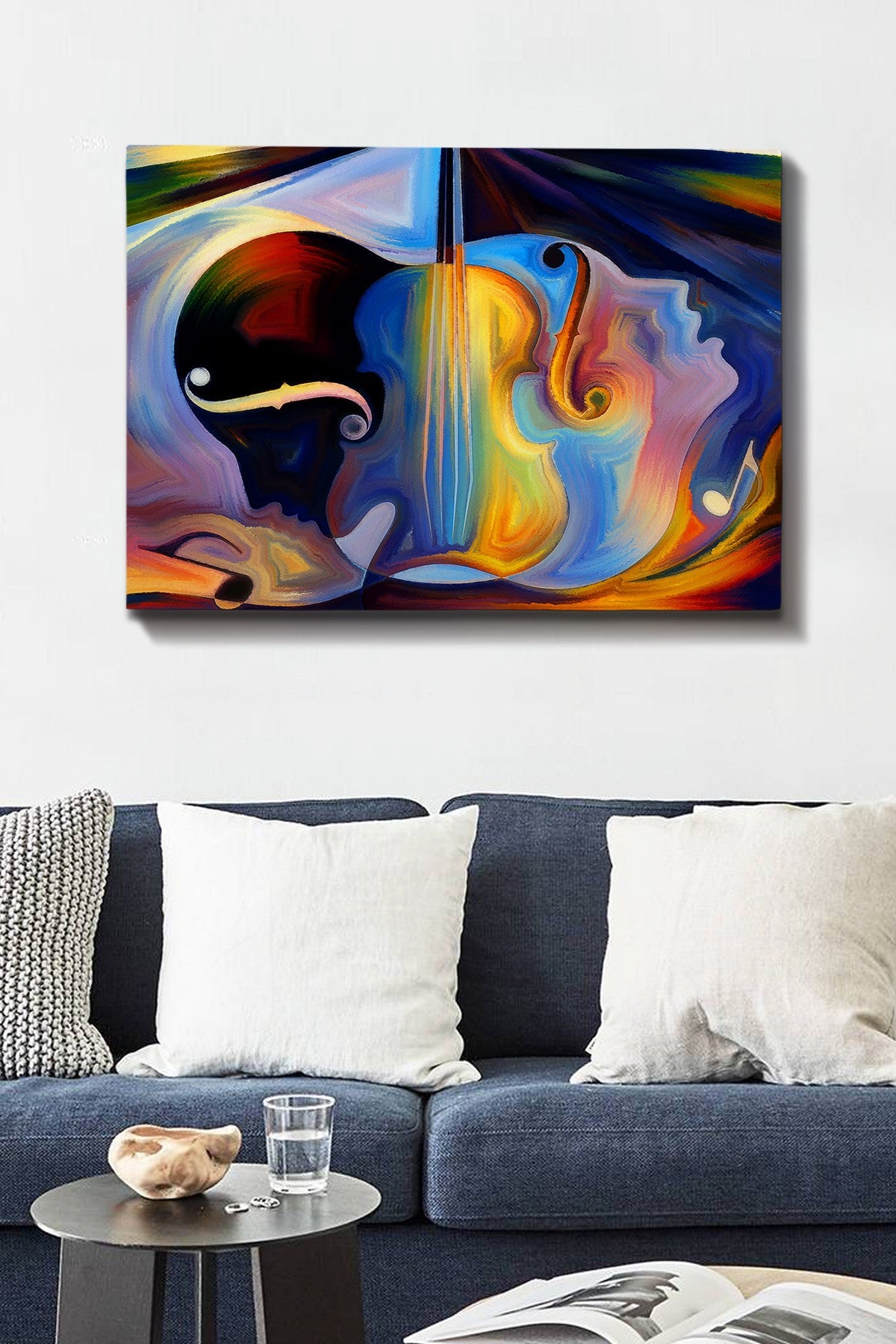 Impressionante pintura decorativa em tela, 70 x 100 cm | 100% tela, 100% moldura de madeira (3 cm de espessura) | Perfeito para amantes de decoração e arte