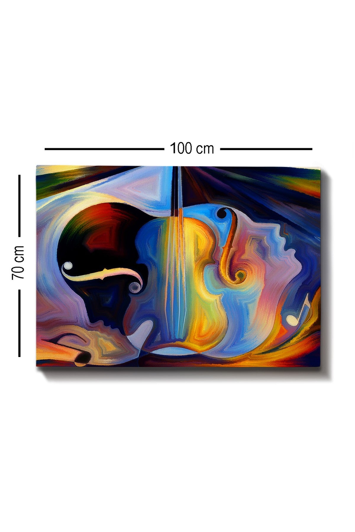 Impressionante pintura decorativa em tela, 70 x 100 cm | 100% tela, 100% moldura de madeira (3 cm de espessura) | Perfeito para amantes de decoração e arte