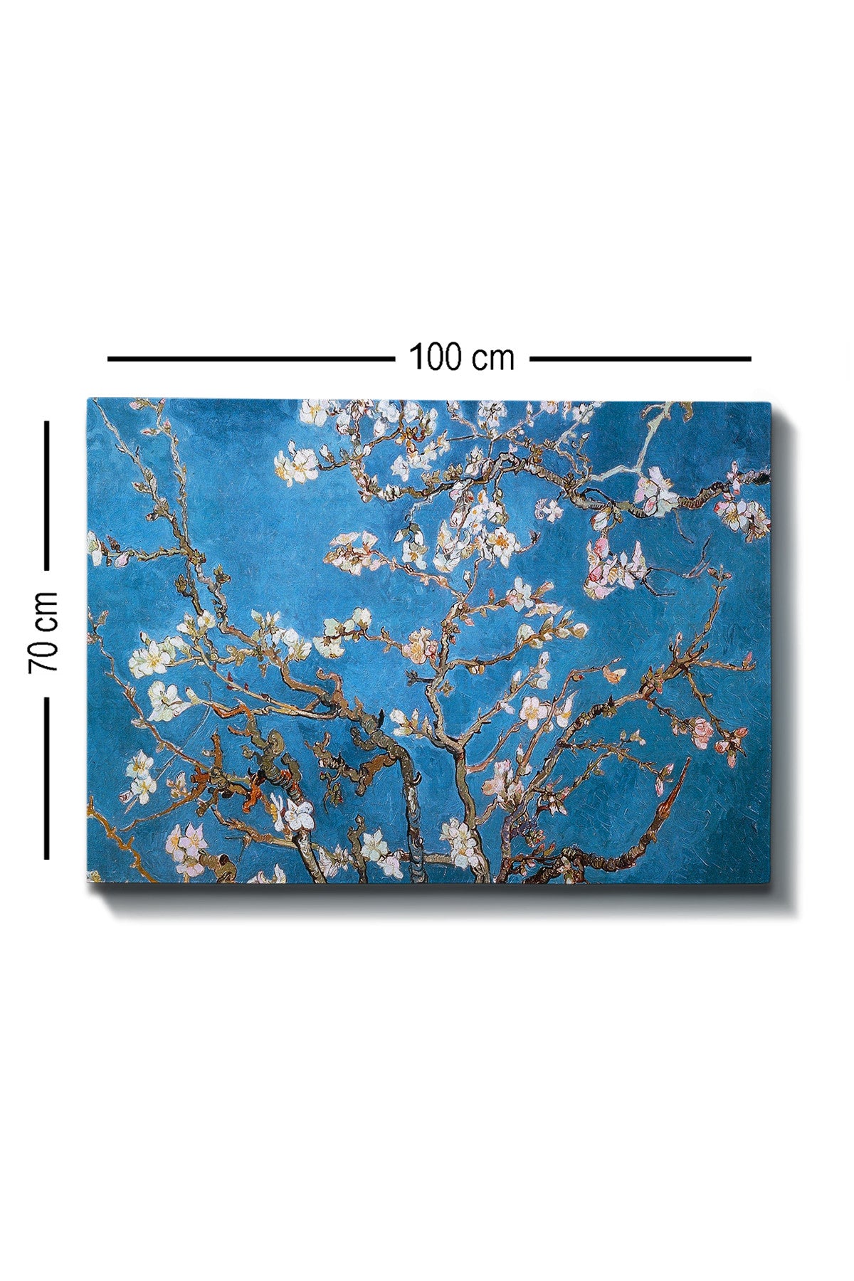Pintura decorativa em tela de Vincent van Gogh, 70 x 100 cm | 100% tela, 100% moldura de madeira (3 cm de espessura) | Perfeito para amantes de decoração e arte