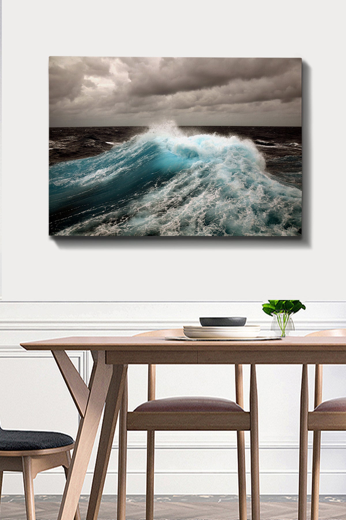 Impressionante pintura decorativa em tela, 70 x 100 cm | 100% tela, 100% moldura de madeira (3 cm de espessura) | Perfeito para amantes de decoração e arte