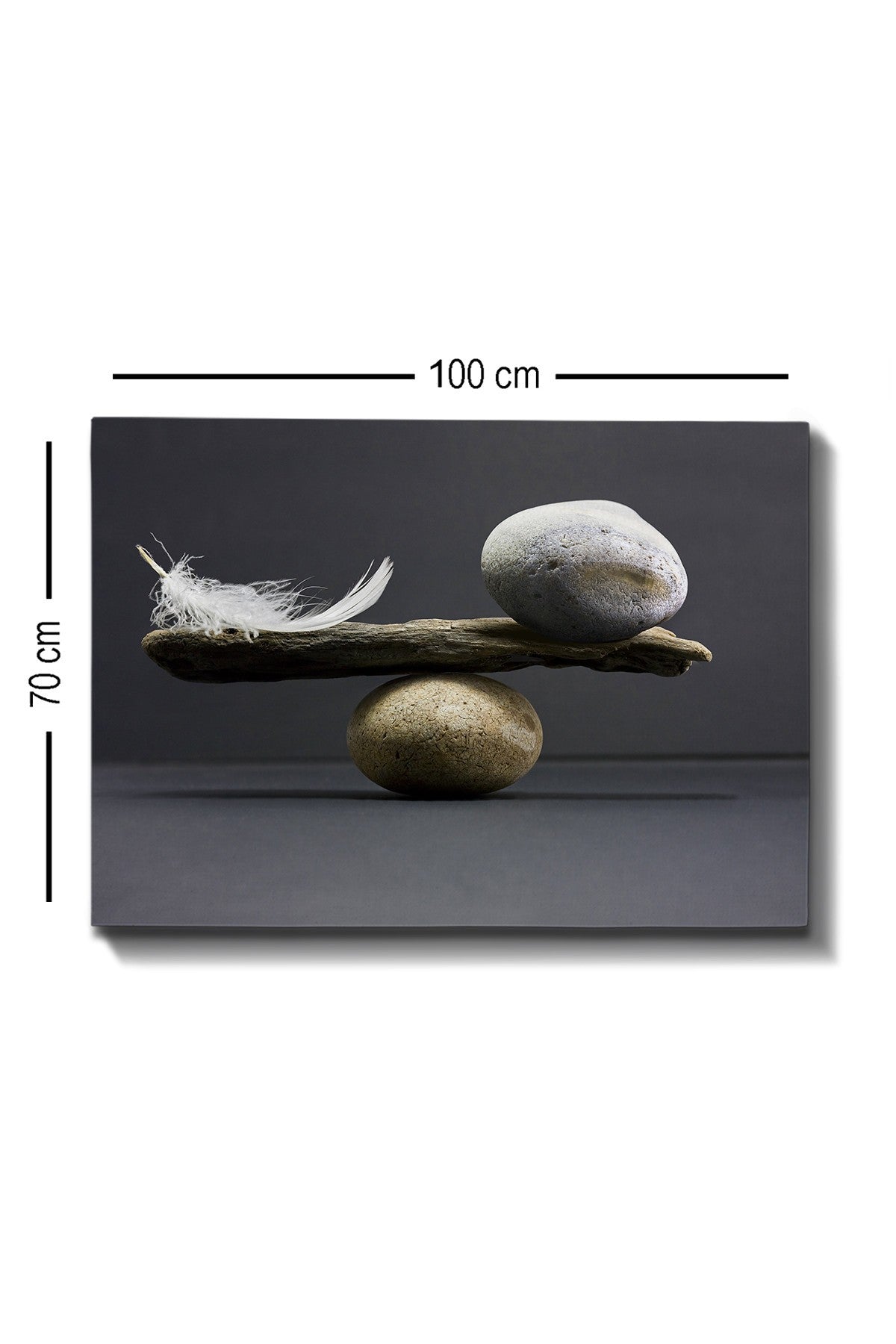 Impressionante pintura decorativa em tela, 70 x 100 cm | 100% tela, 100% moldura de madeira (3 cm de espessura) | Perfeito para amantes de decoração e arte