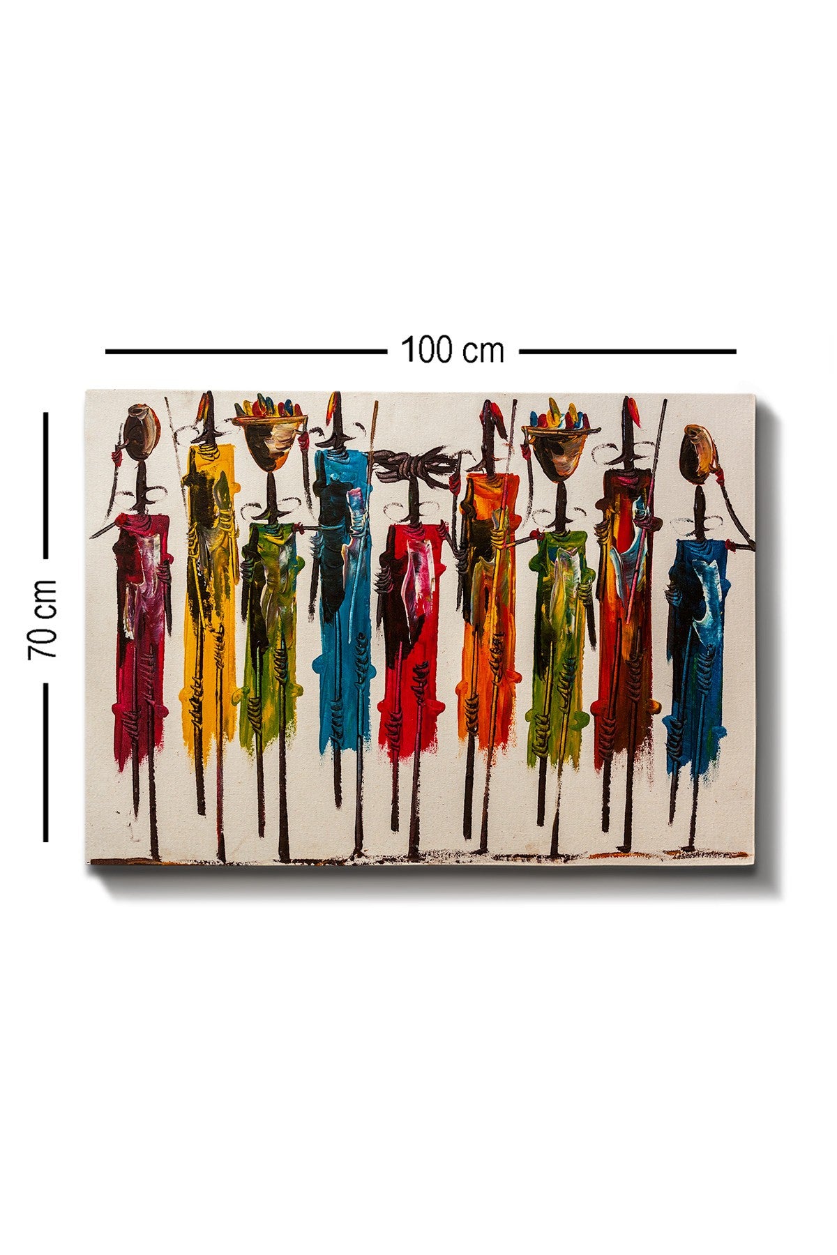 Impressionante pintura decorativa em tela, 70 x 100 cm | 100% tela, 100% moldura de madeira (3 cm de espessura) | Perfeito para amantes de decoração e arte, artista anônimo