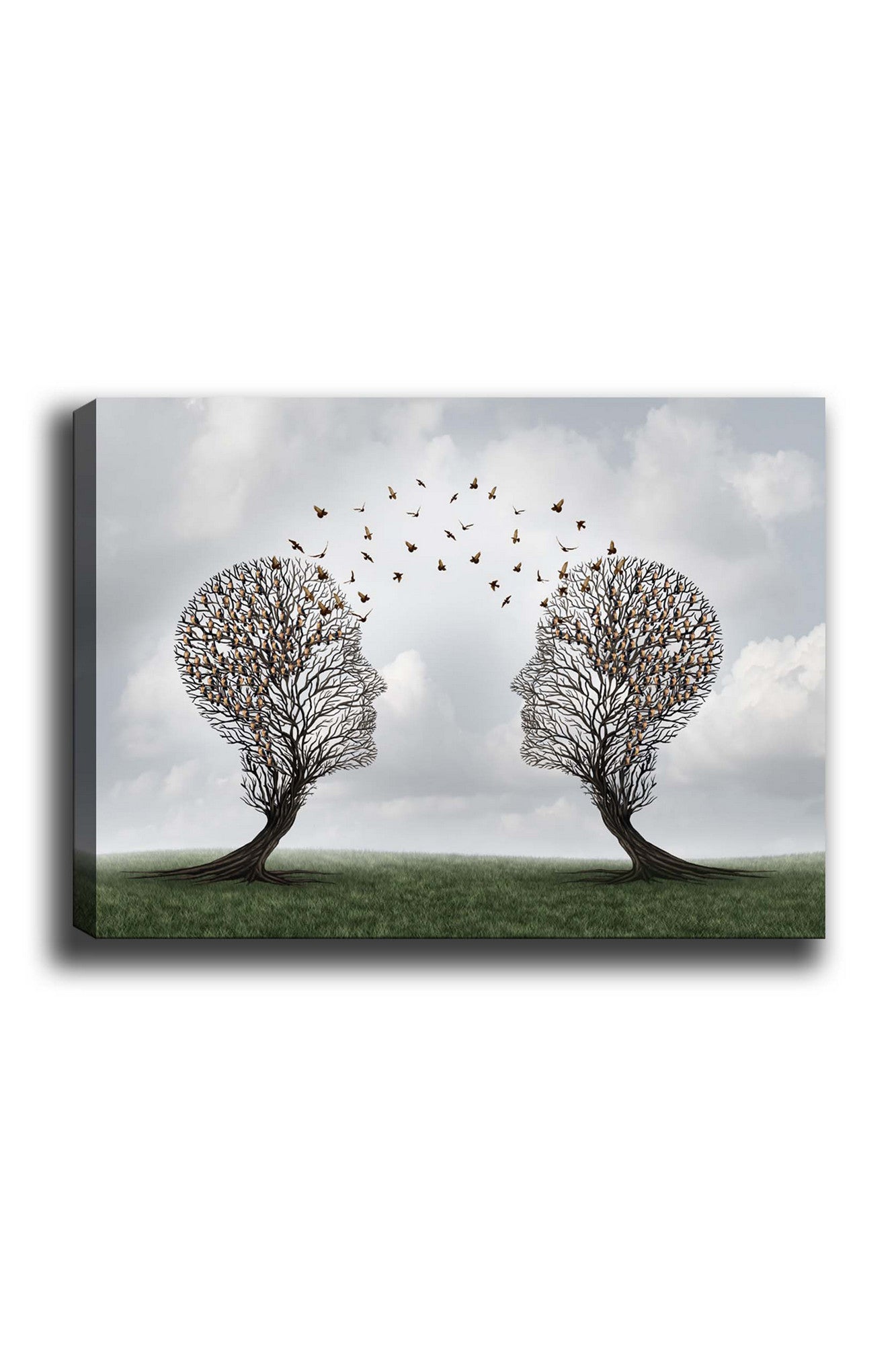 Impressionante pintura decorativa em tela, 70 x 100 cm | 100% tela, 100% moldura de madeira (3 cm de espessura) | Perfeito para amantes de decoração e arte, artista anônimo