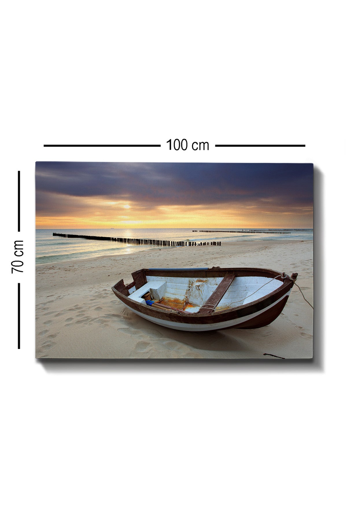 Impressionante pintura decorativa em tela, 70 x 100 cm | 100% tela, 100% moldura de madeira (3 cm de espessura) | Perfeito para amantes de decoração e arte